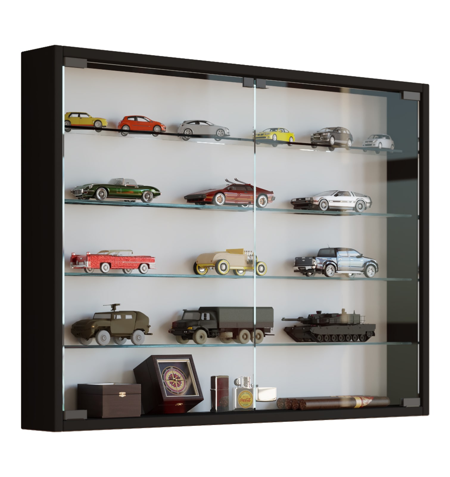 VCM Wandregal "Hängevitrine Wandvitrine Sammel Deko Mandosa L" 1 Stk. tlg. günstig online kaufen