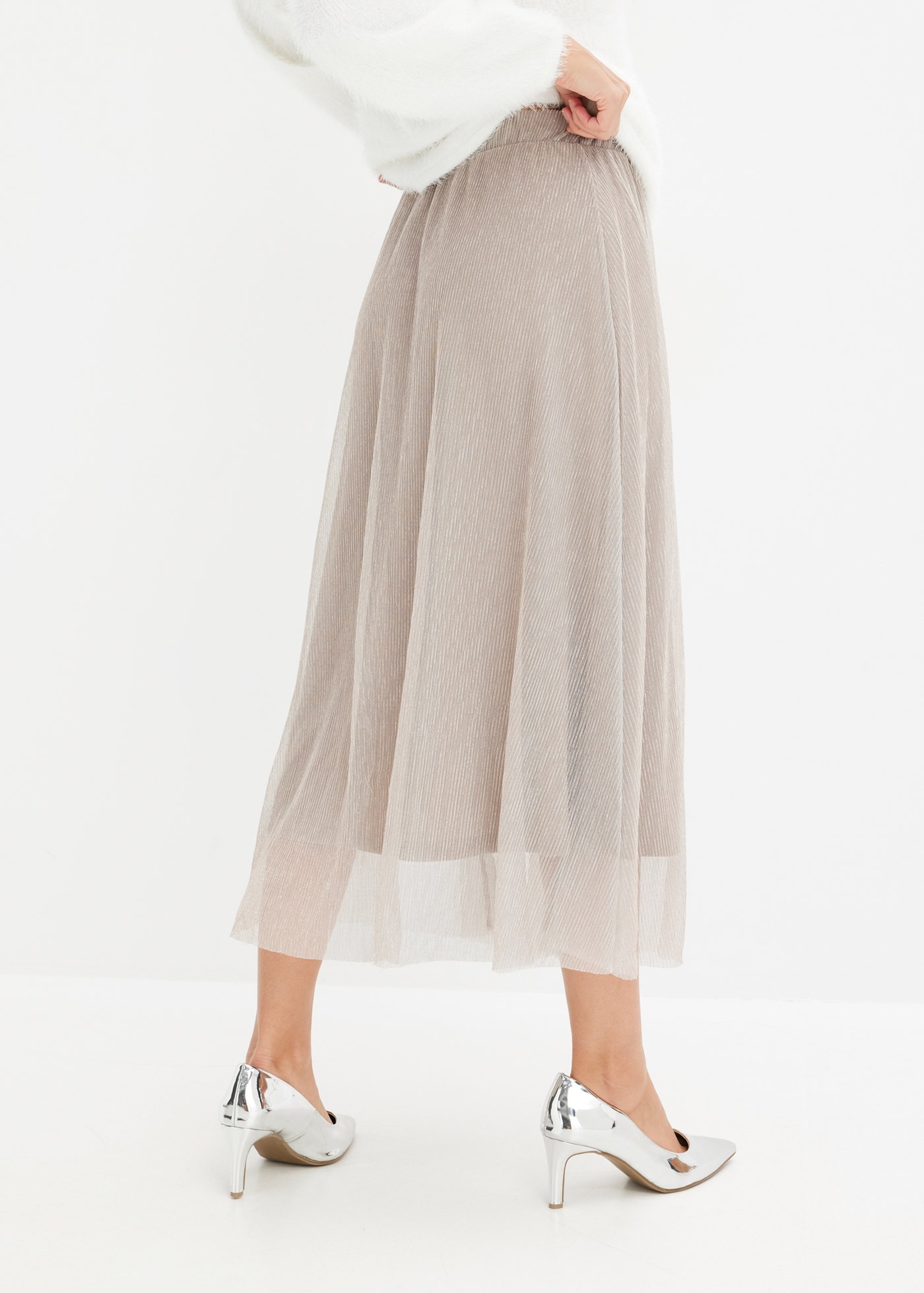 bonprix Jerseyrock "Jerseyrock" aus leicht transparentem Materialmix, ausge günstig online kaufen