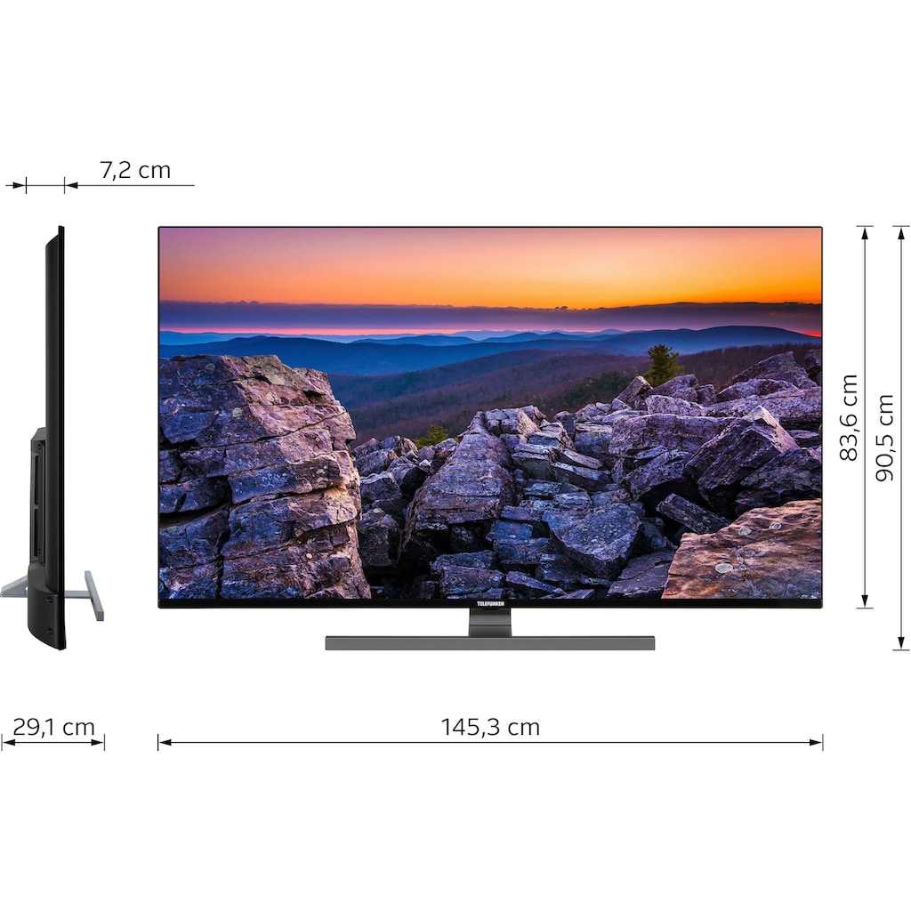 Telefunken LED-Fernseher »D65V900M4CWH«, 164 cm/65 Zoll, 4K Ultra HD, Smart-TV