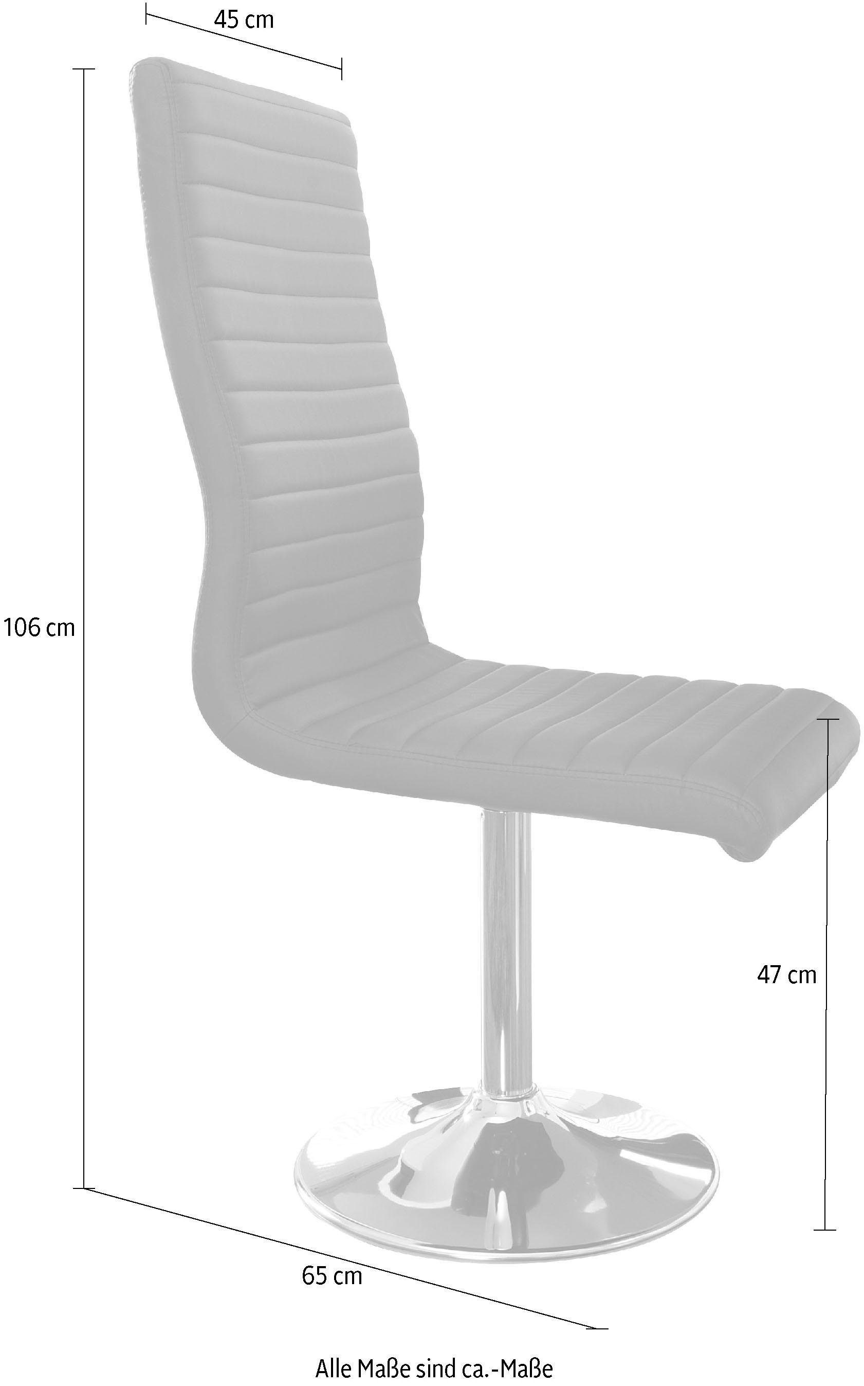 SalesFever Esszimmerstuhl »Komfortabler Armlehnstuhl zum Relaxen« (Set) 4 Stk. Kunstleder mit Drehfunktion