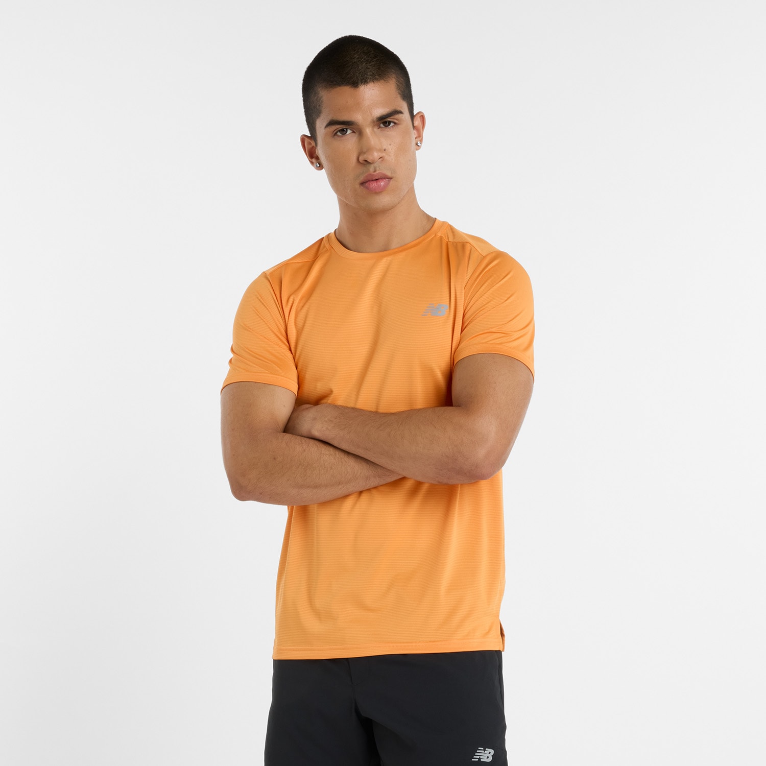 New Balance Laufshirt »MENS RUNNING SS TOP«, mit Streifendesign