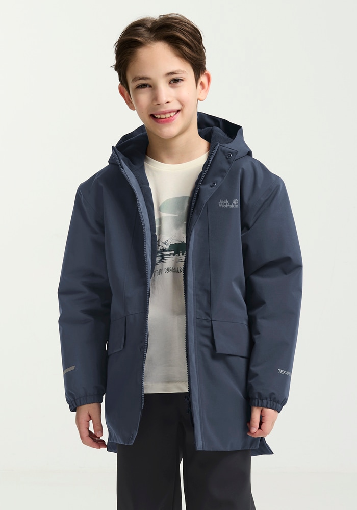 Jack Wolfskin Outdoorjacke »CANVEY JKT KIDS«, mit Kapuze