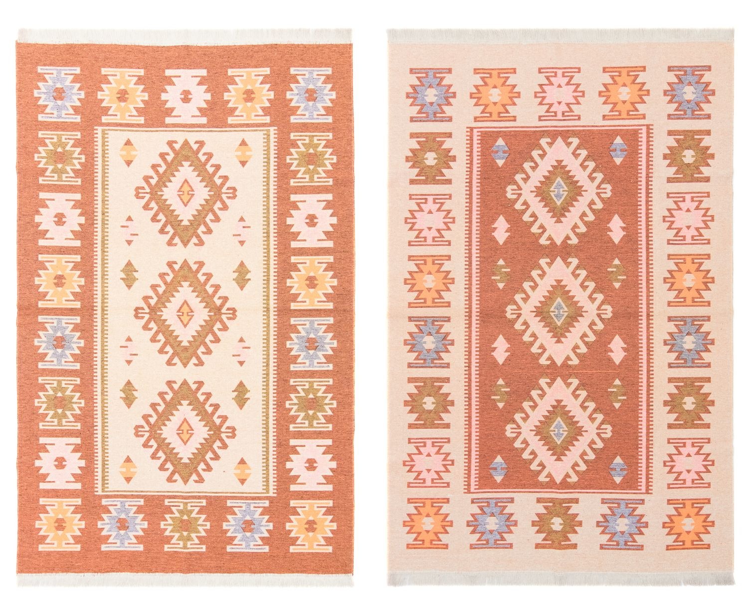 morgenland Wollteppich »Kelim Teppich - Trendy »Ariz« Rechteckig«, rechteckig, 0,5 mm Höhe, Flachgewebe