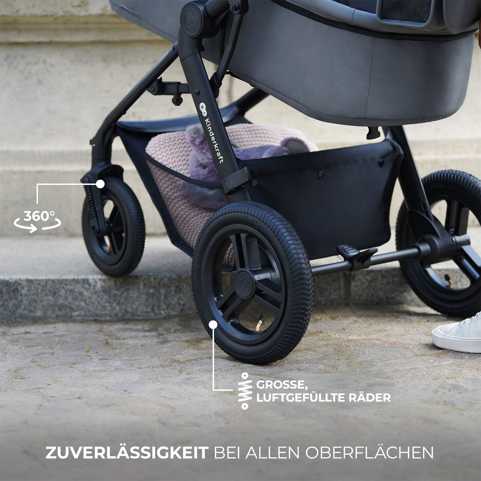 Kinderkraft Kombi-Kinderwagen »MOOV 2 Air 3IN1« 27 kg mit Luftreifen