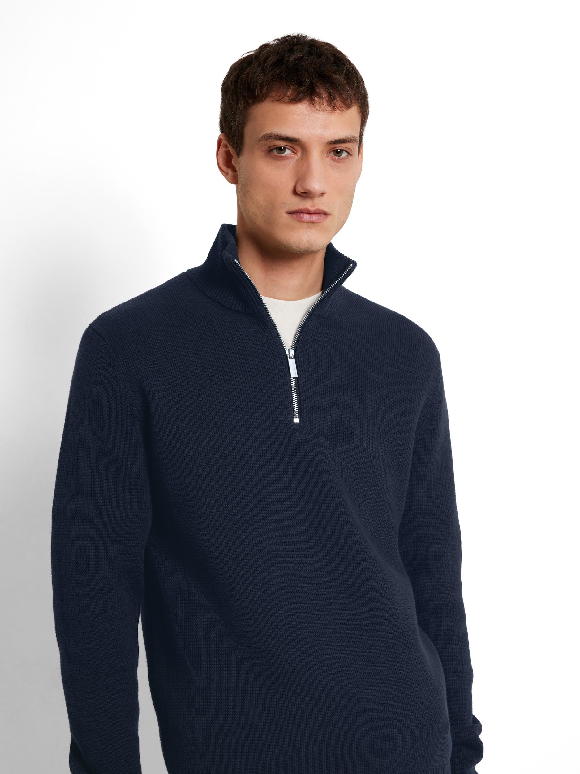 SELECTED "SLHDANE LS KNIT STRUCTURE HALF ZIP NOOS" Baumwolle, regular fit günstig online kaufen