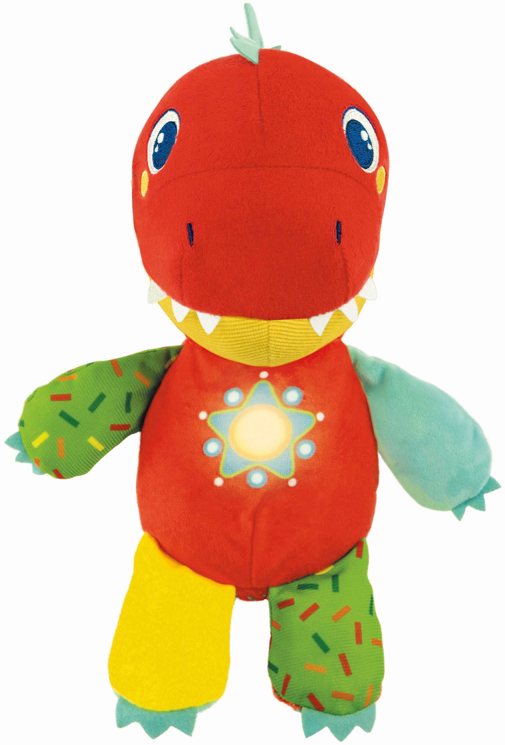 Clementoni® Plüschfigur »Baby Clementoni, Mein kleiner Dino«, Mit leuchtendem Bäuchlein und Melodien