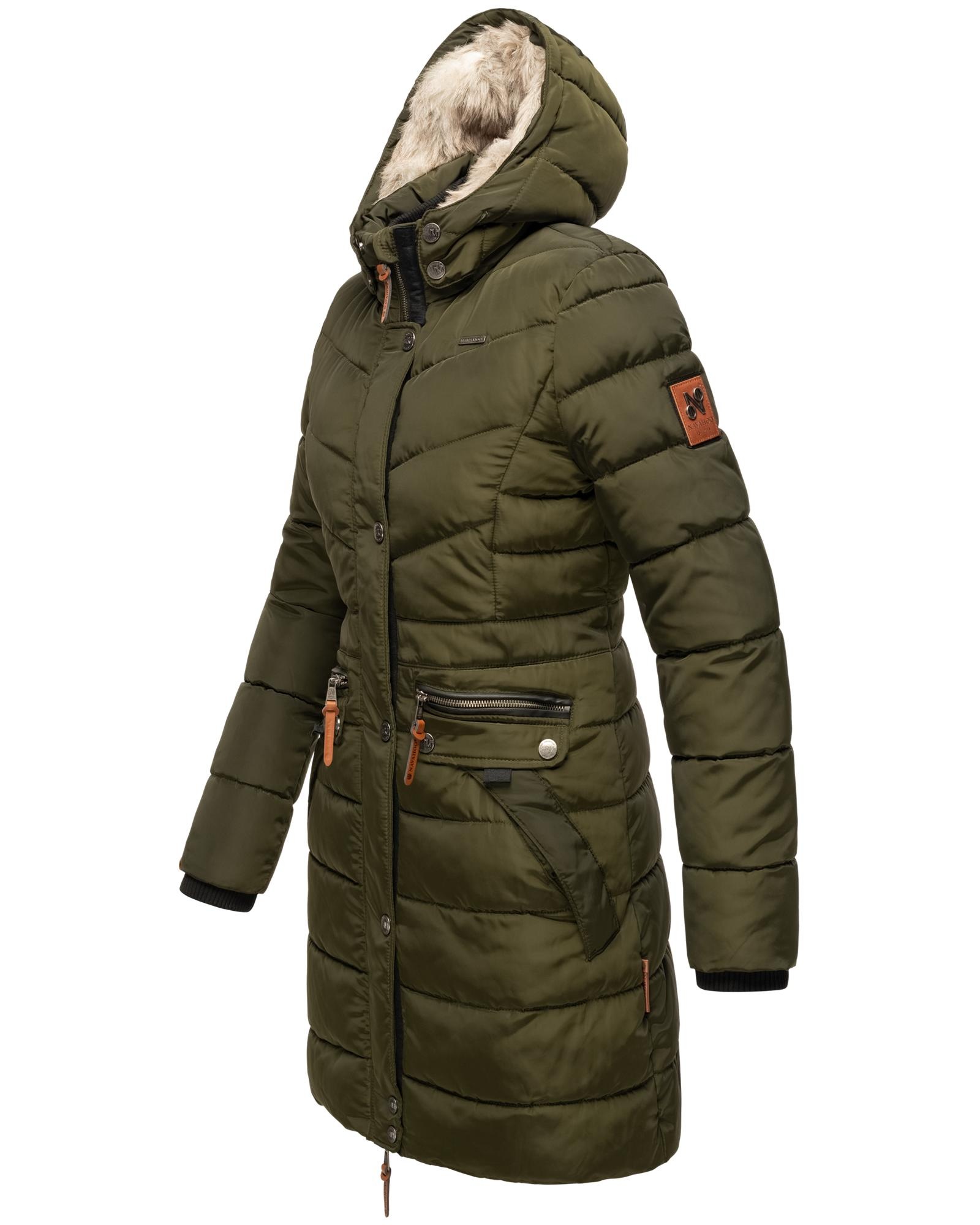 Navahoo Steppmantel »Paula«, stylischer Winter Parka m. edlem Fellimitat