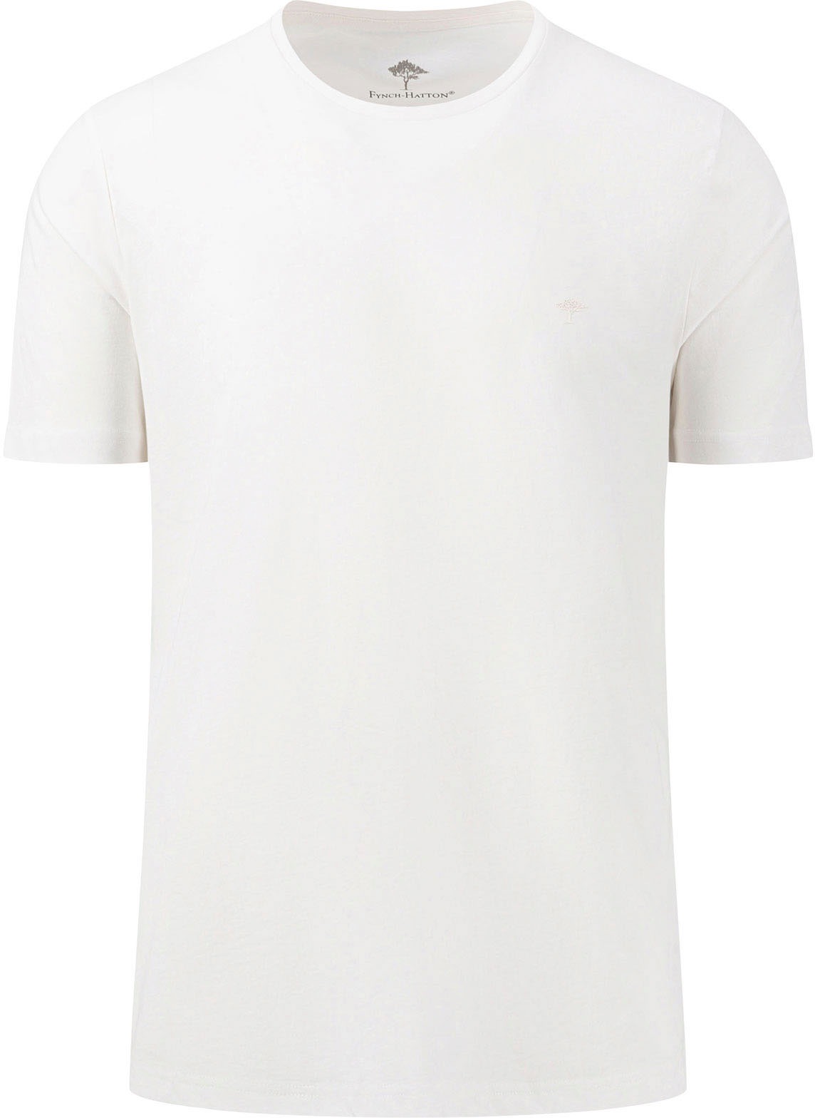 FYNCH-HATTON "FYNCH-HATTON Basic T-Shirt" Sommershirt in unifarben, mit Log günstig online kaufen