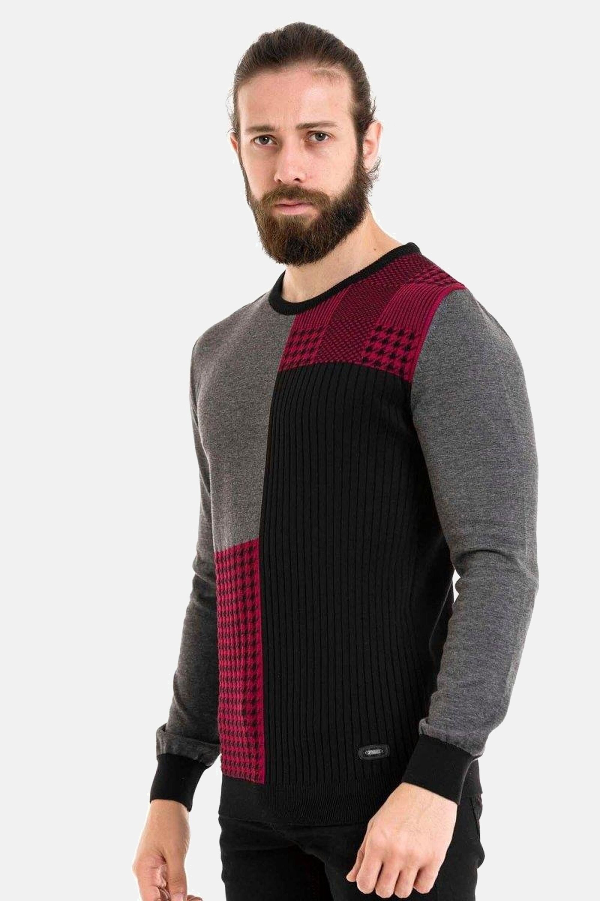 Thumbnail - Cipo & Baxx Rundhalspullover "Pullover", 1 Stk. im modernen Look, CP263