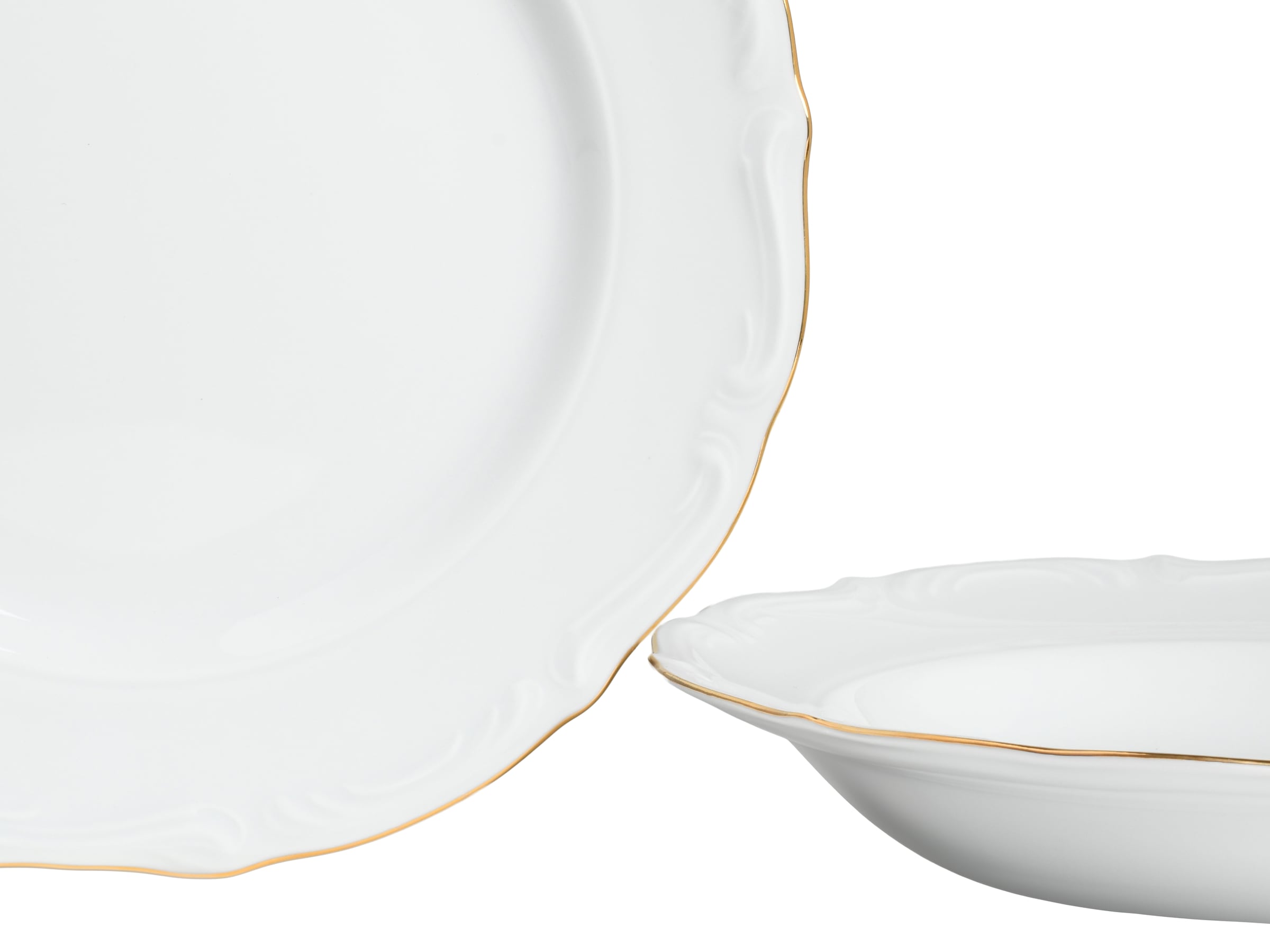CreaTable Teller-Set »Maria Theresia, Tellerset 18-tlg«, (Set, 18 tlg.), Traditionelle Porzellanform