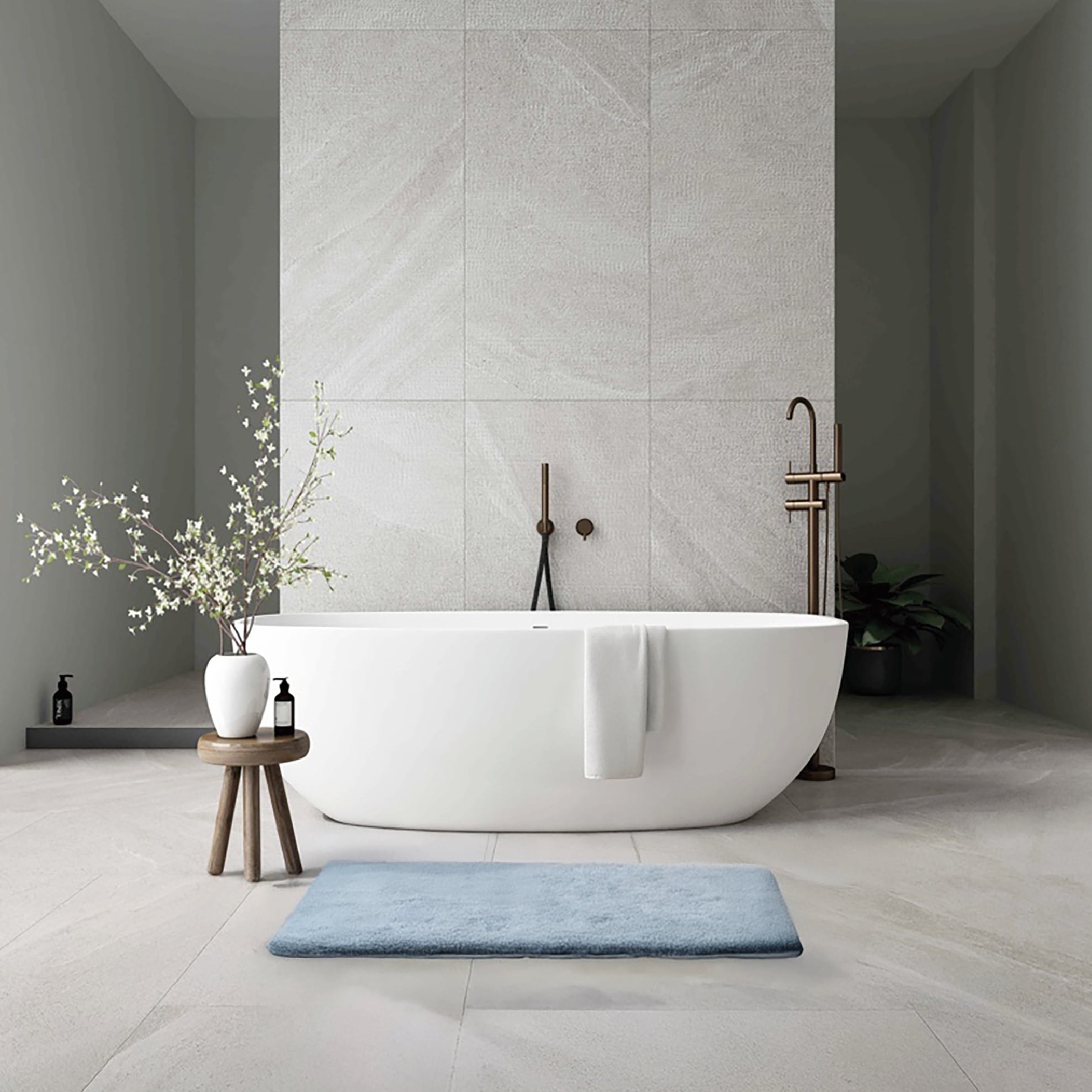 Grund Badematte »Molena«, rutschhemmend beschichtet, fußbodenheizungsgeeignet, Hoher LUXURYSOFT-Flor aus Polyester, 5 Jahre Garantie