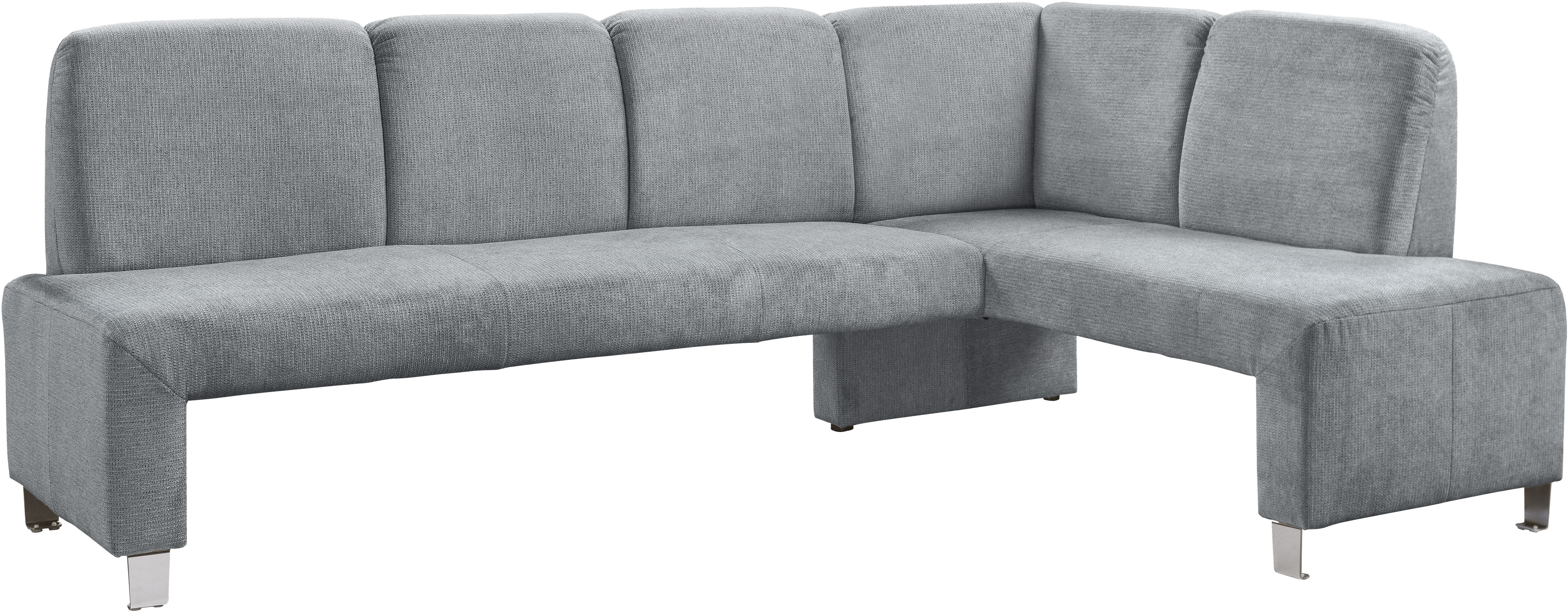 exxpo - sofa fashion Eckbank "Intenso, viele Bezugsstoffe Cord, Struktur 243/158 cm (B/T)" hohe Bodenfreiheit, frei im Raum stellbar, hoher Sitzkomfort
