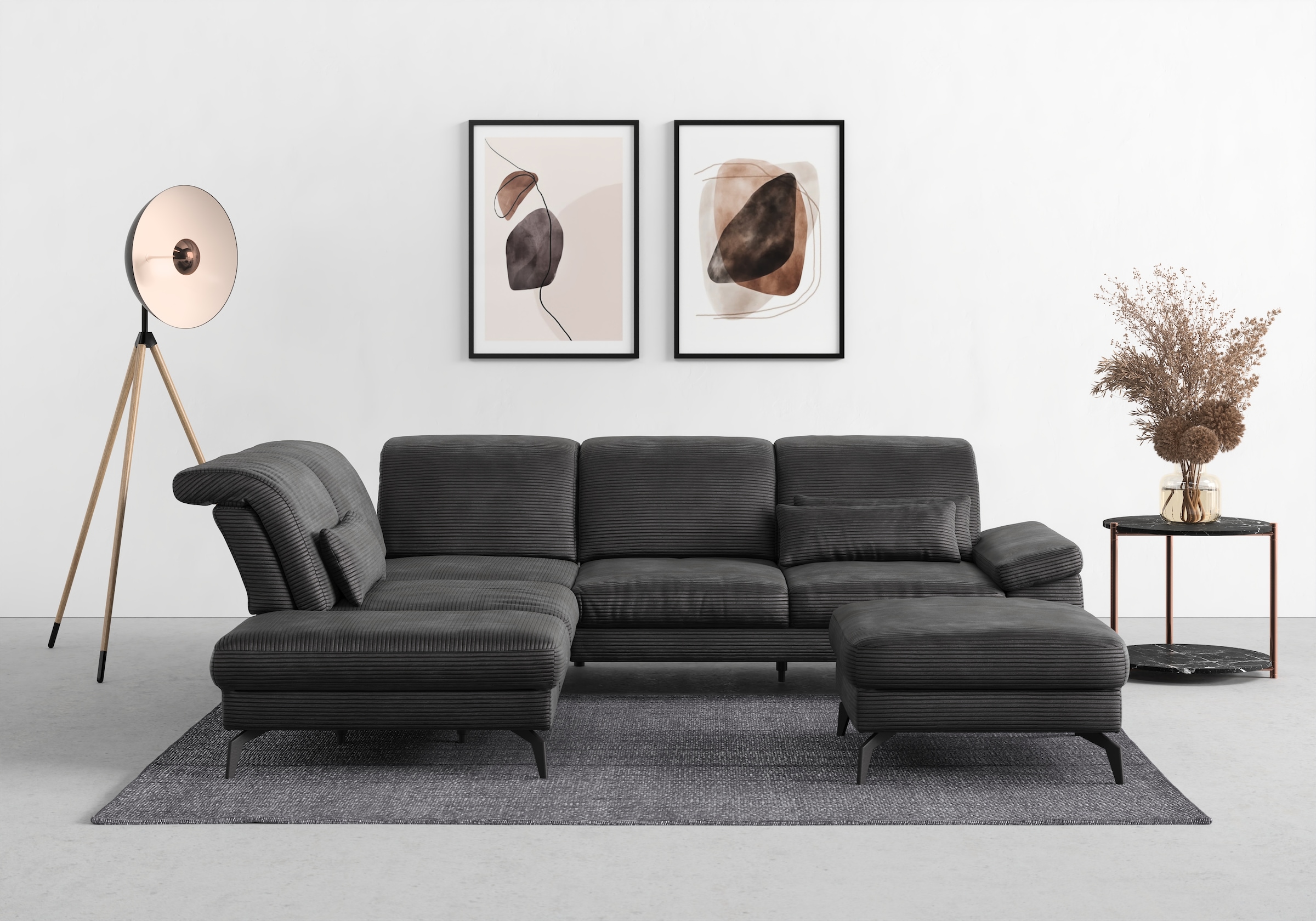 sit&more Ecksofa "Cabana L-Form" Ottomane, wahlweise mit Sitztiefen-,Armleh günstig online kaufen