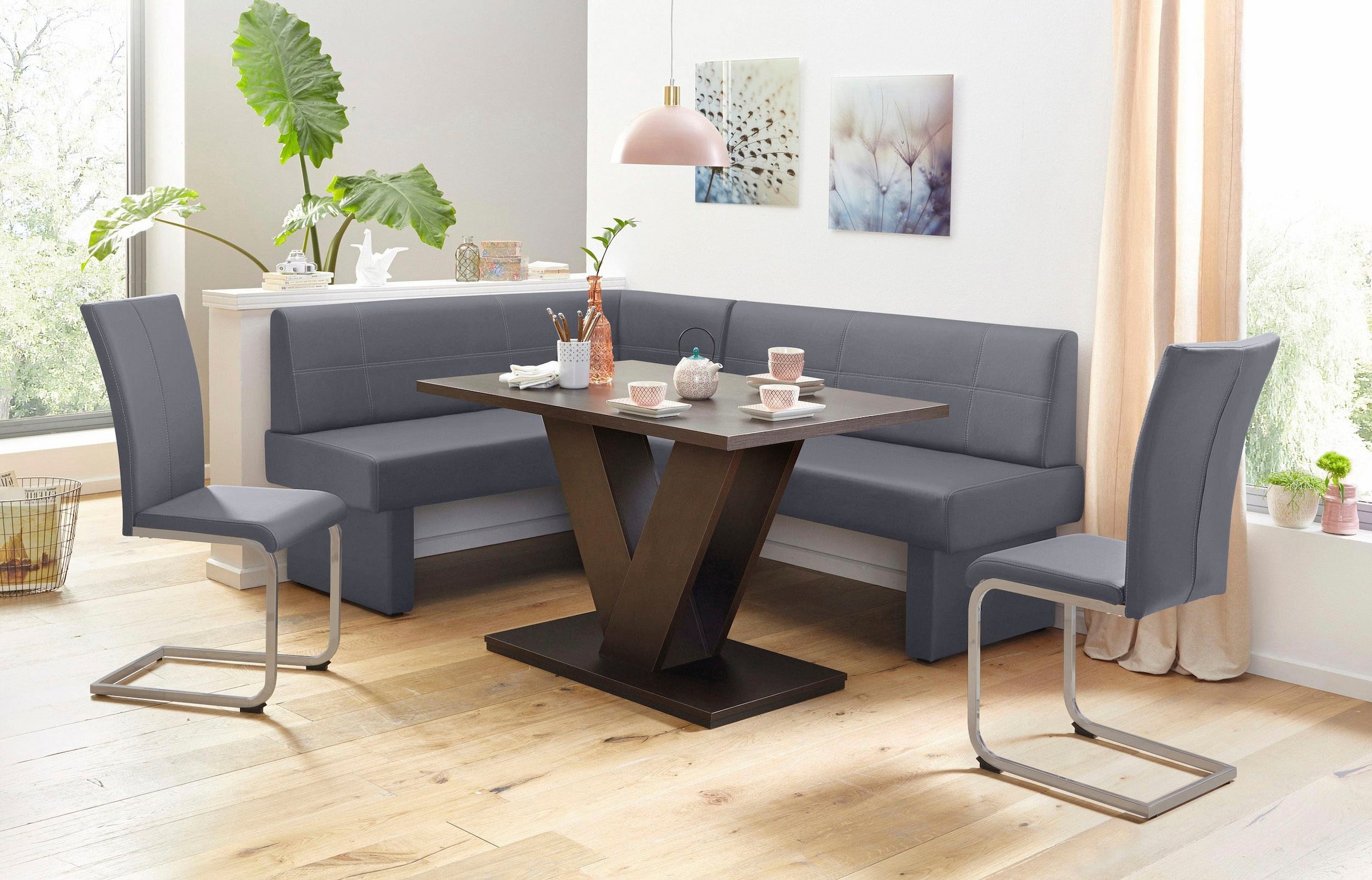 Home affaire Freischwinger "Nils" (Set) 2 Stk. Kunstleder Stuhl belastbar b günstig online kaufen