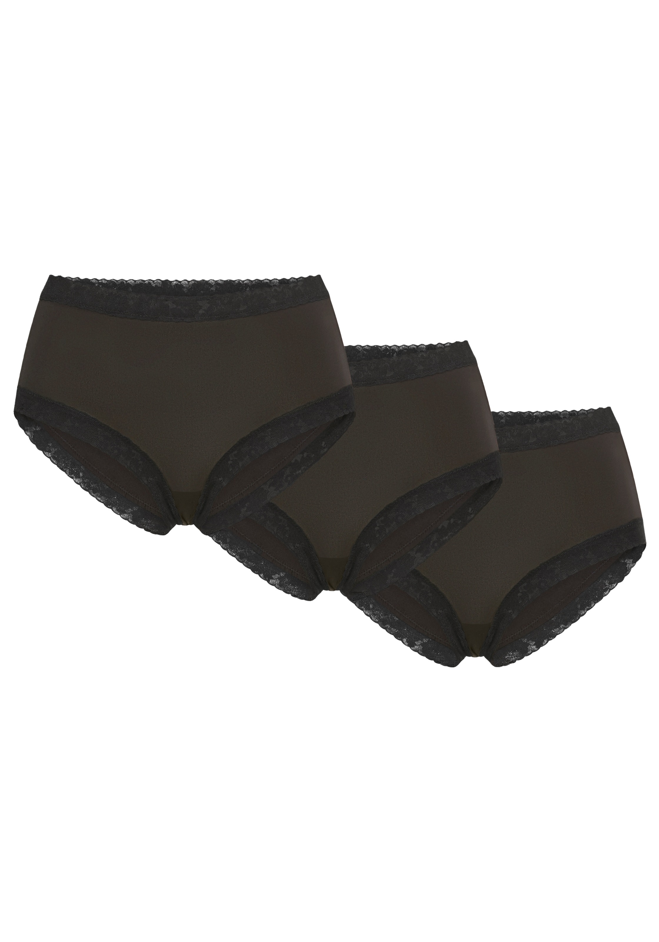 Jockey Slip "SOFT STRETCH LACE BRIEF 3PACK", (3er Pack), Florales Muster, d günstig online kaufen