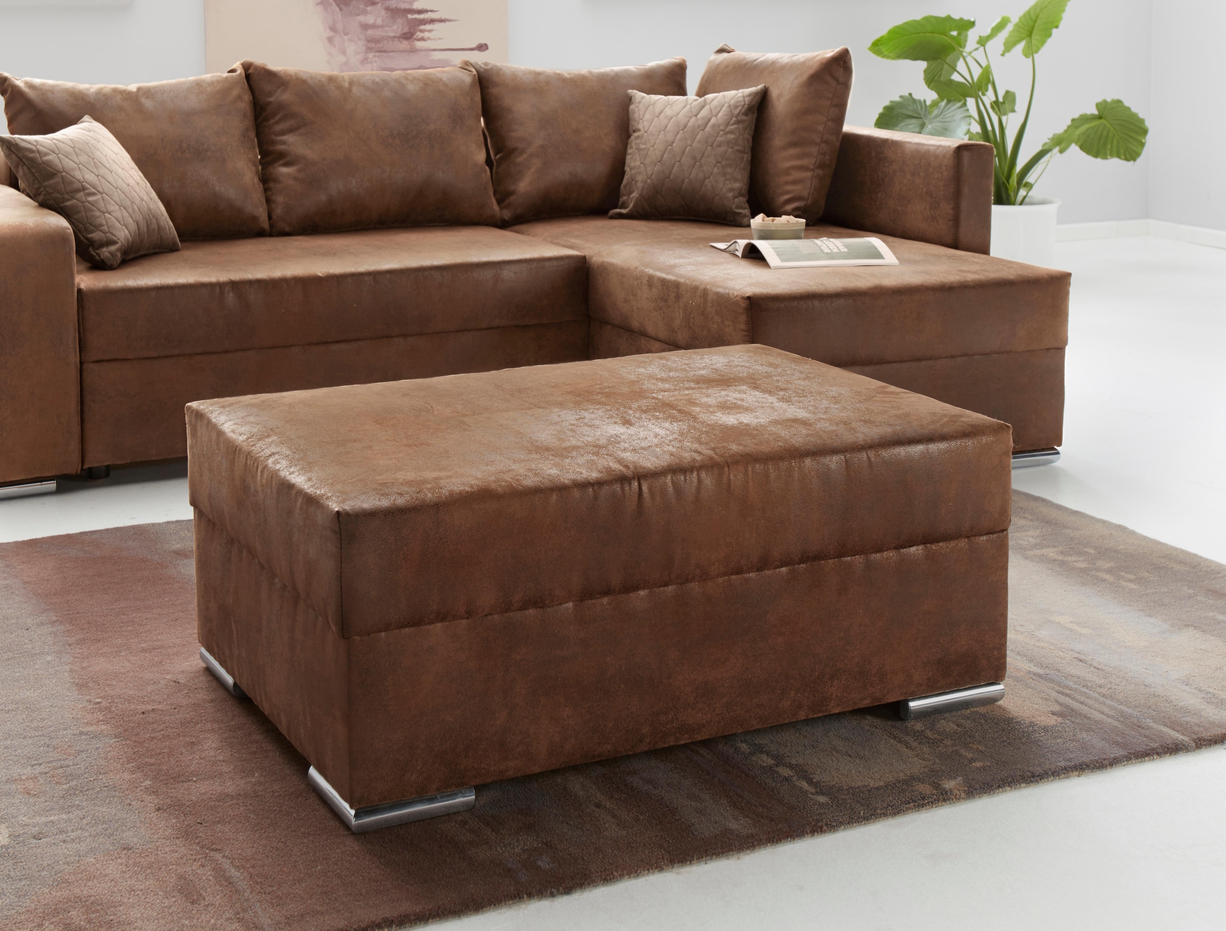 COLLECTION AB Hocker »John, B: 100 cm« optional Federkernpolsterung