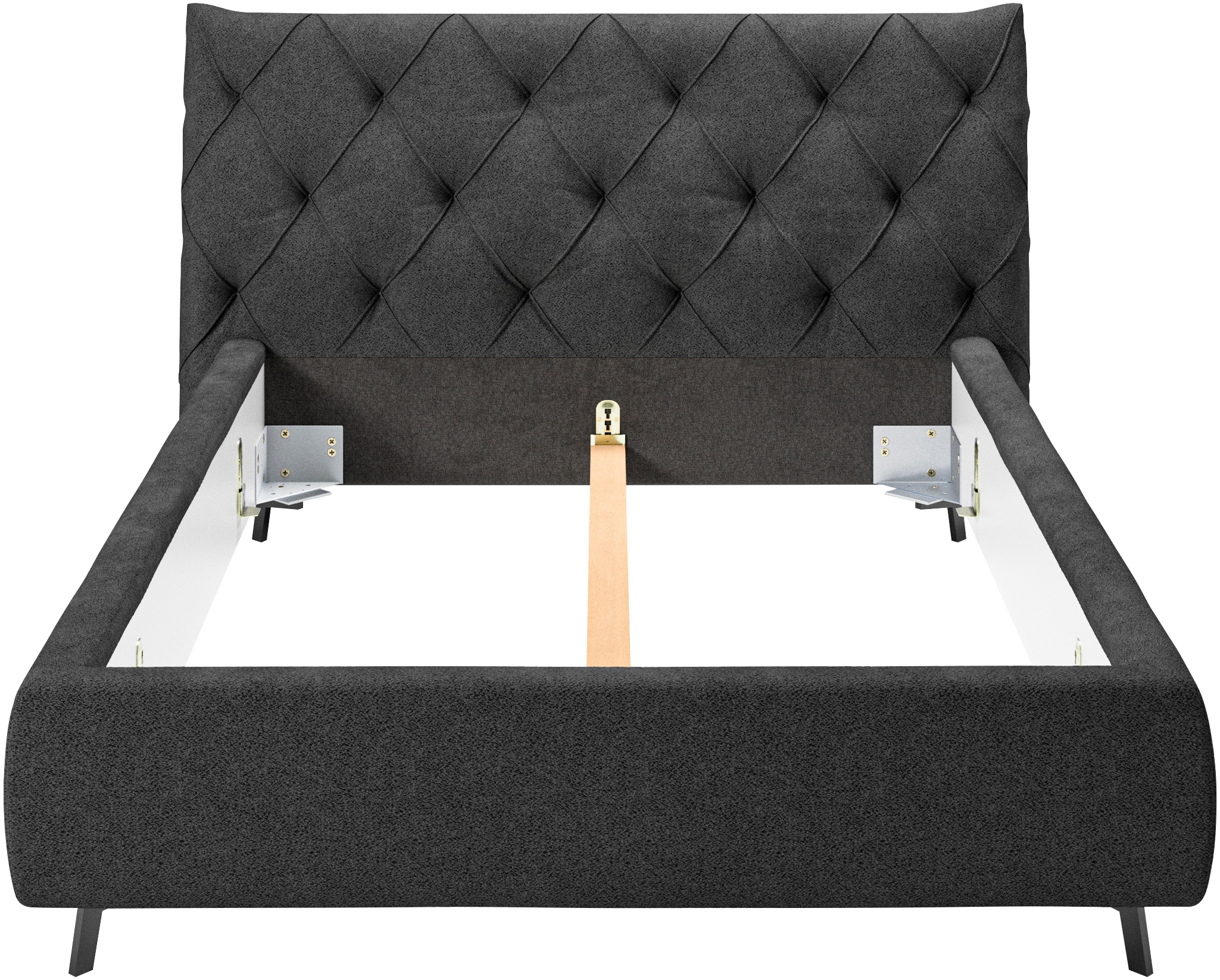 Leonique Polsterbett »Elloree, in 4 Breiten bis 200cm, auch in Leder«, Kopfteilhöhe 105 cm, belastbar bis 280 kg, auch in Überlänge 220cm
