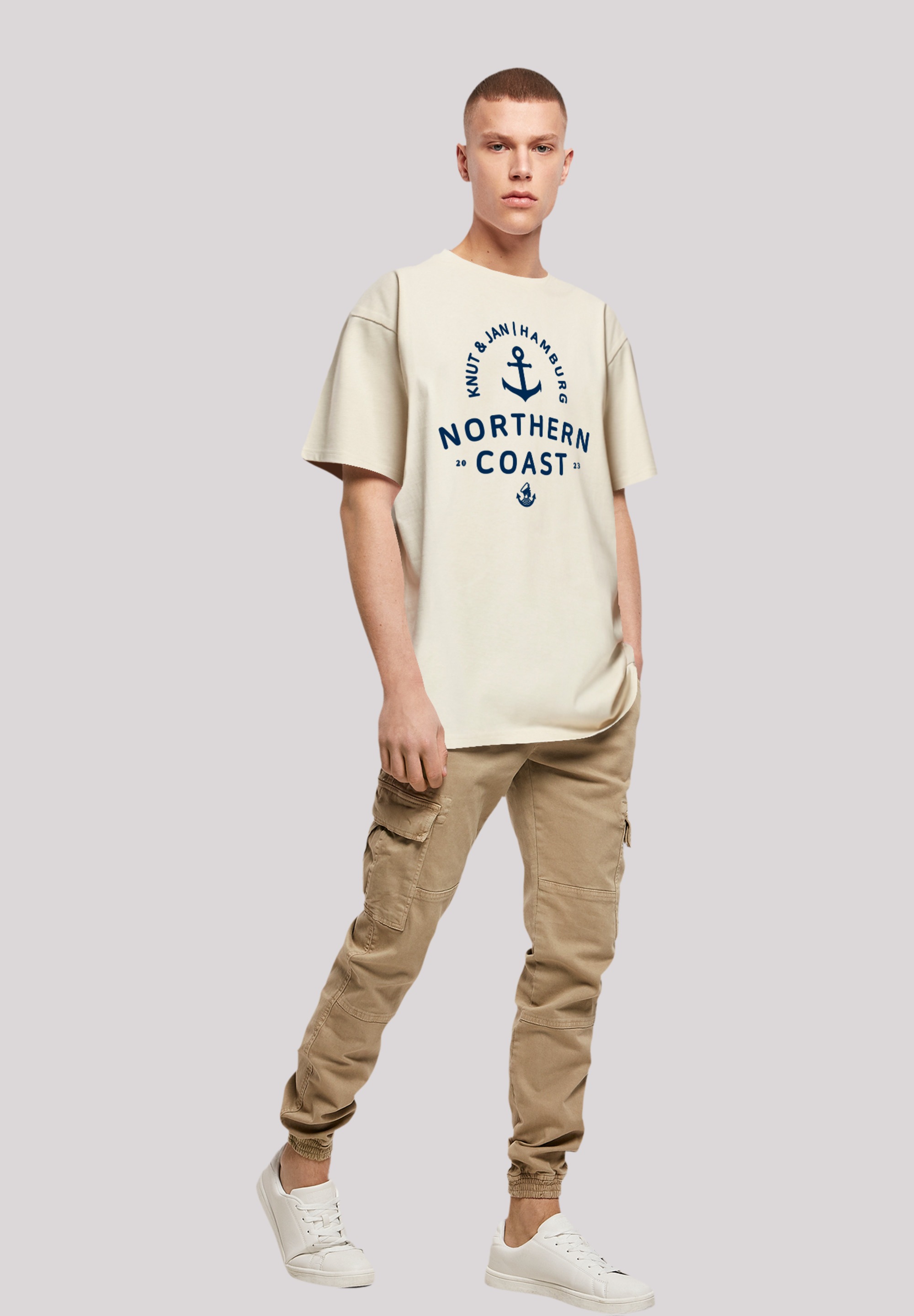 F4NT4STIC T-Shirt »Nordsee Knut & Jan Hamburg«, Print