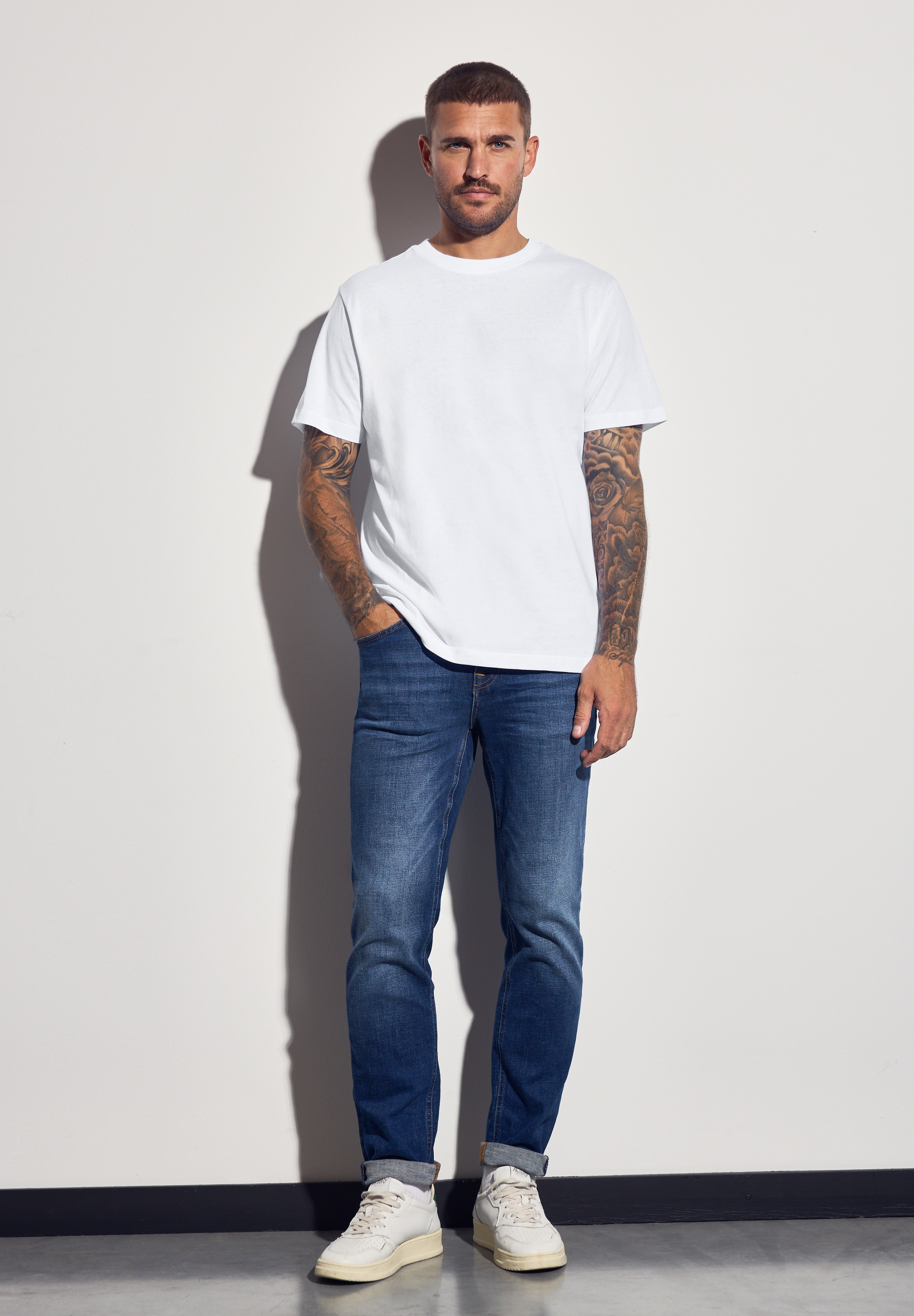 STREET ONE MEN T-Shirt, aus reiner Baumwolle