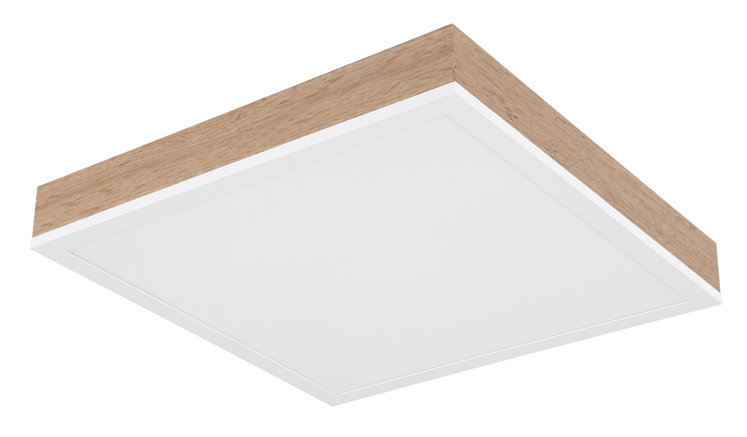 GLOBO LIGHTING LED Deckenleuchte »DORO«, Leuchtmittel LED-Modul | LED fest integriert, Deckenlampe/holzoptik/quadratisch/3000K/Wohnzimmer/Schlafzimmer