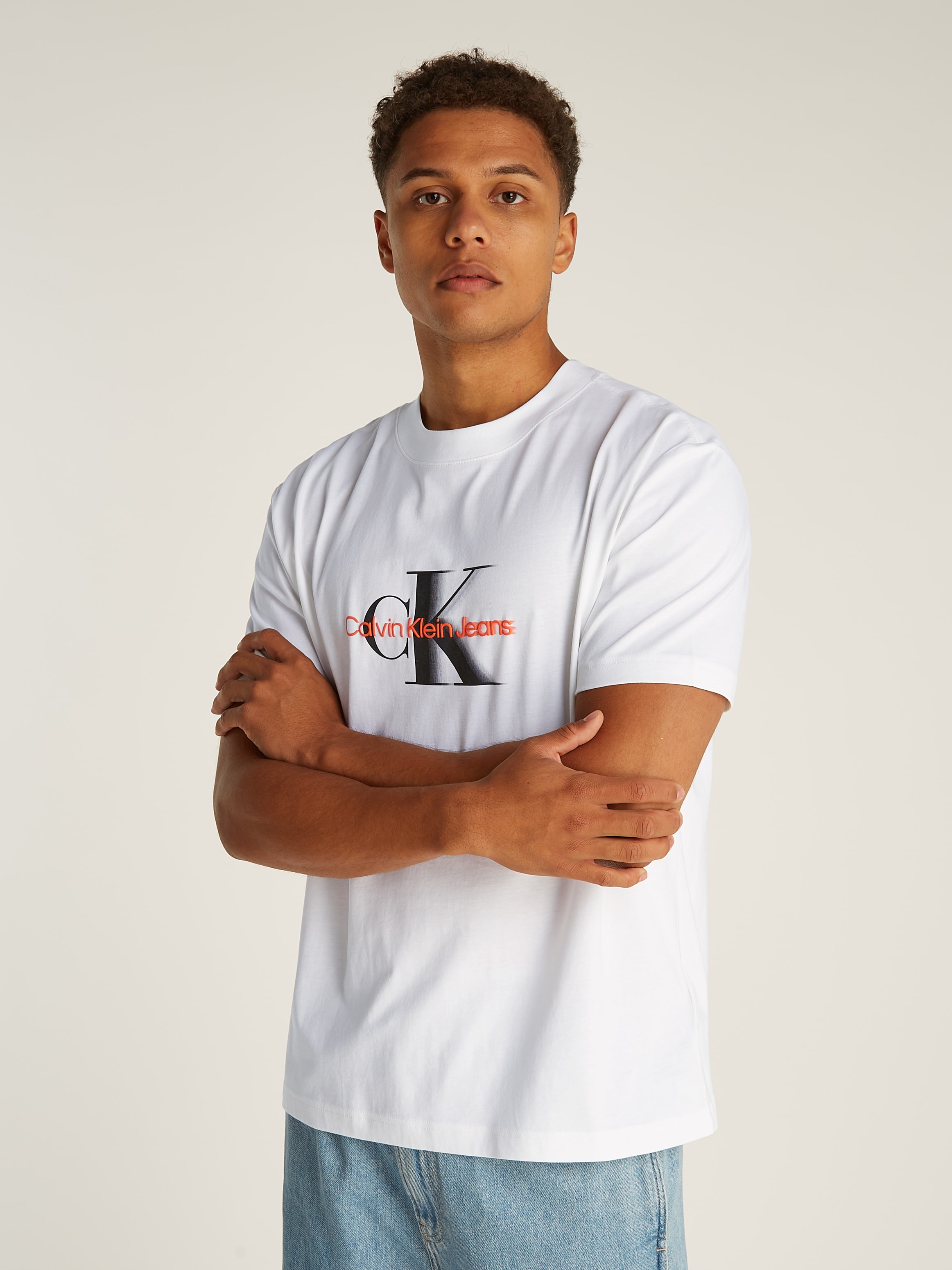 Calvin Klein Jeans T-Shirt "MONOLOGO SHIFT TEE", mit großem Logodruck günstig online kaufen