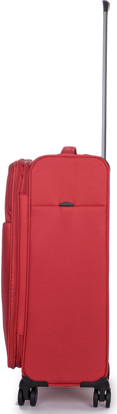 Stratic Weichgepäck-Trolley »Stratic Light + M, red«, 4 Rollen, Reisekoffer Reisegepäck Aufgabegepäck TSA-Zahlenschloss