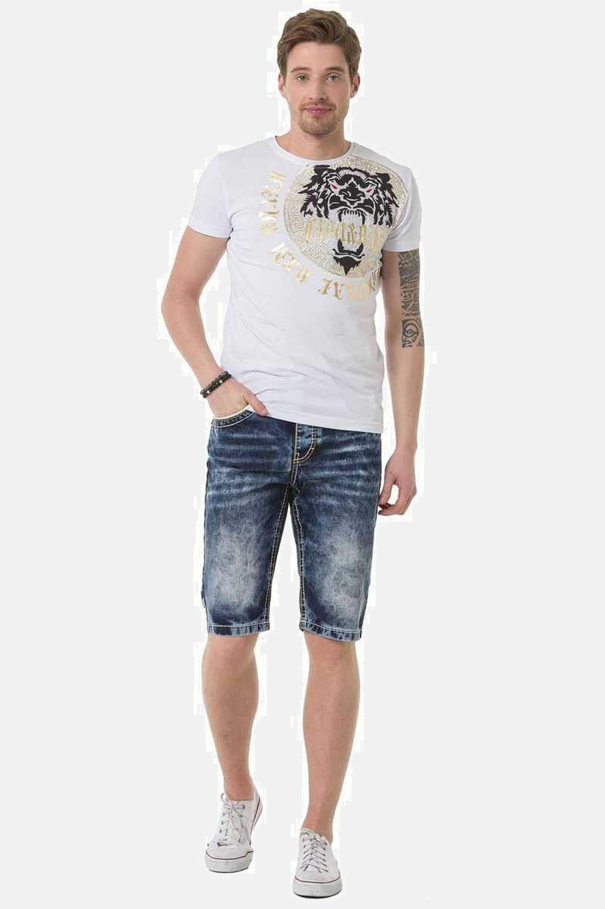 Cipo & Baxx Jeansbermudas »Bermuda & Short«, mit stylishen Kontrastnähten, CK268