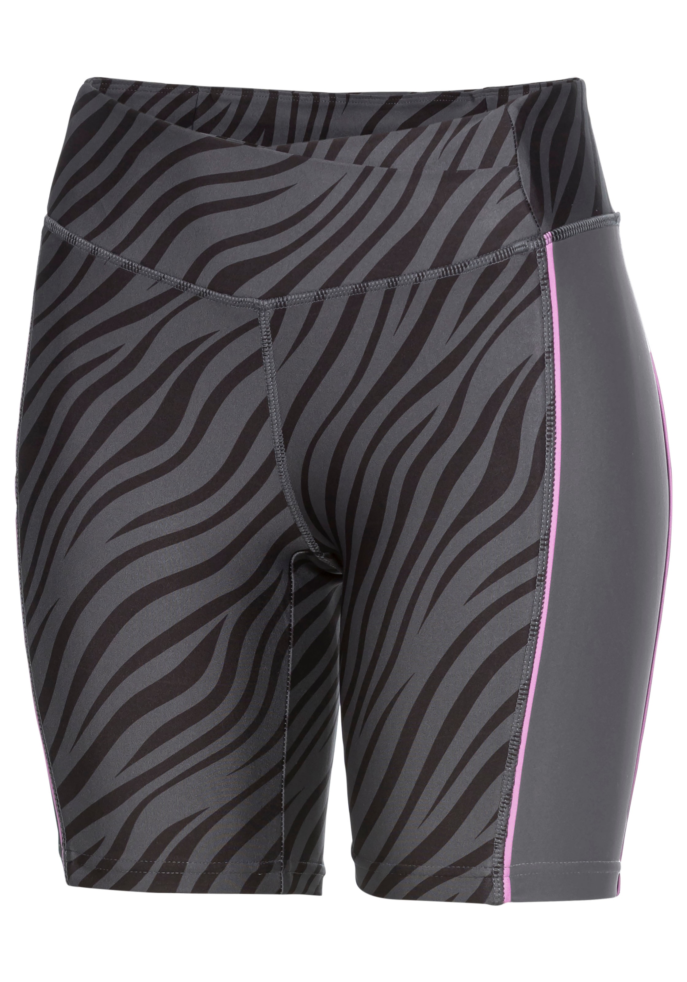 LASCANA ACTIVE Shorts »- Sportshorts, Kurze Hose«, mit dezentem Zebramuster