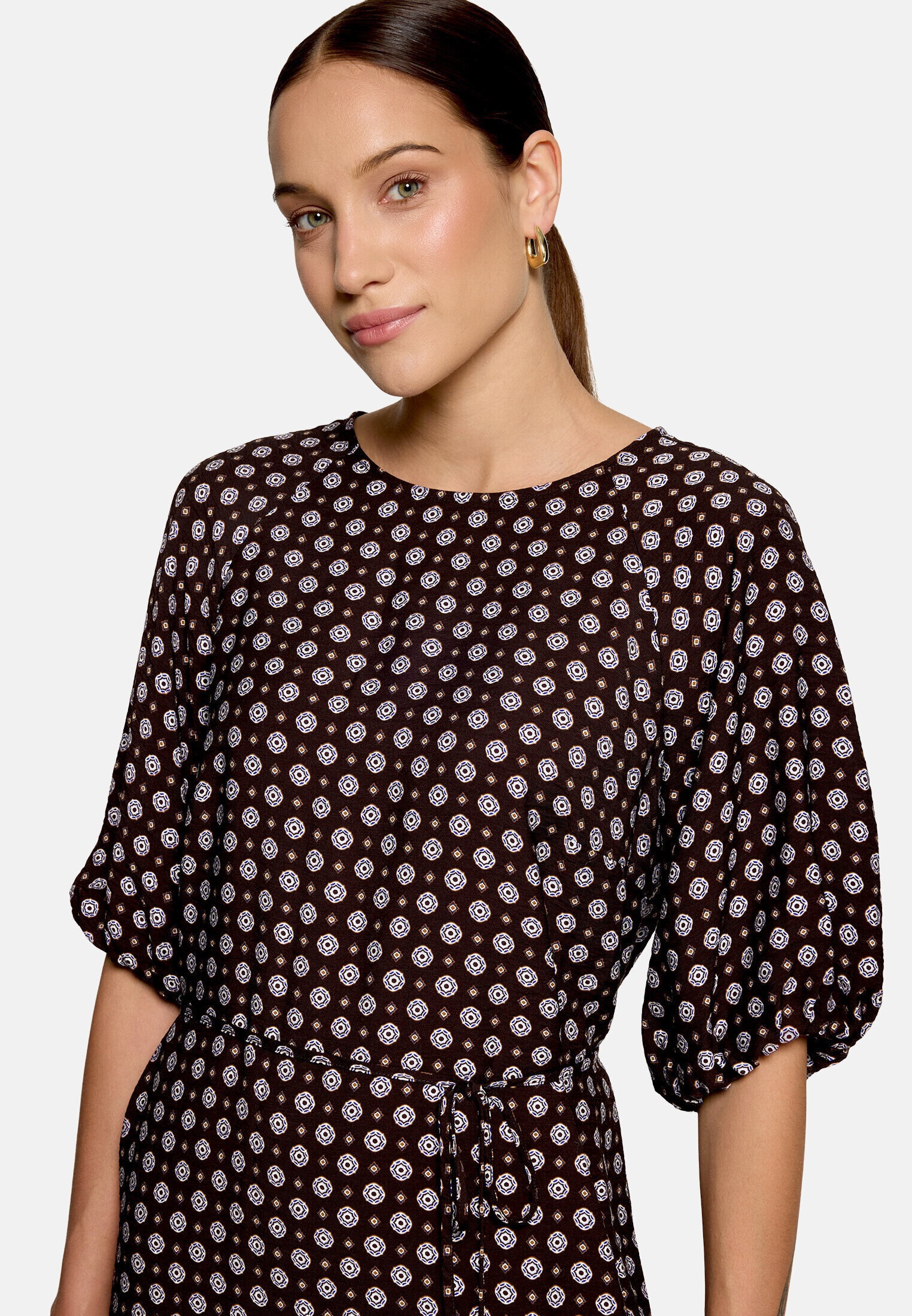 Zero Druckkleid »Damen mit Bindegürtel« Ohne Tasche Material