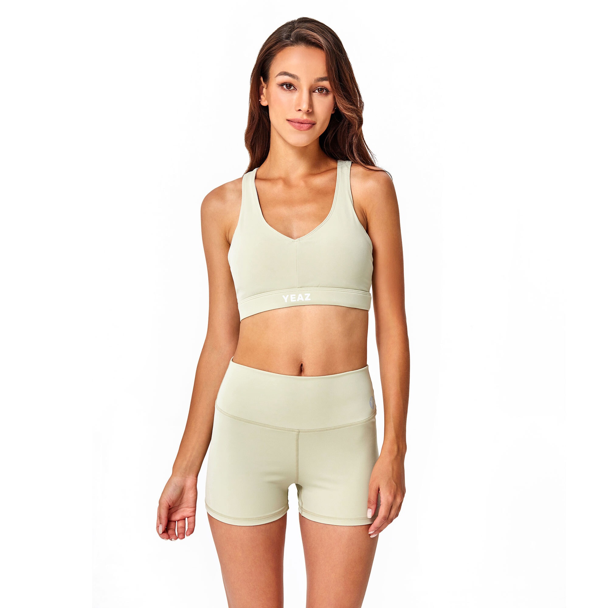Sportanzug YEAZ "Set CELEB", Damen, Gr. L, grün, Obermaterial: 75% Nylon NY. 25% Elasthan EL., Sportanzüge 3