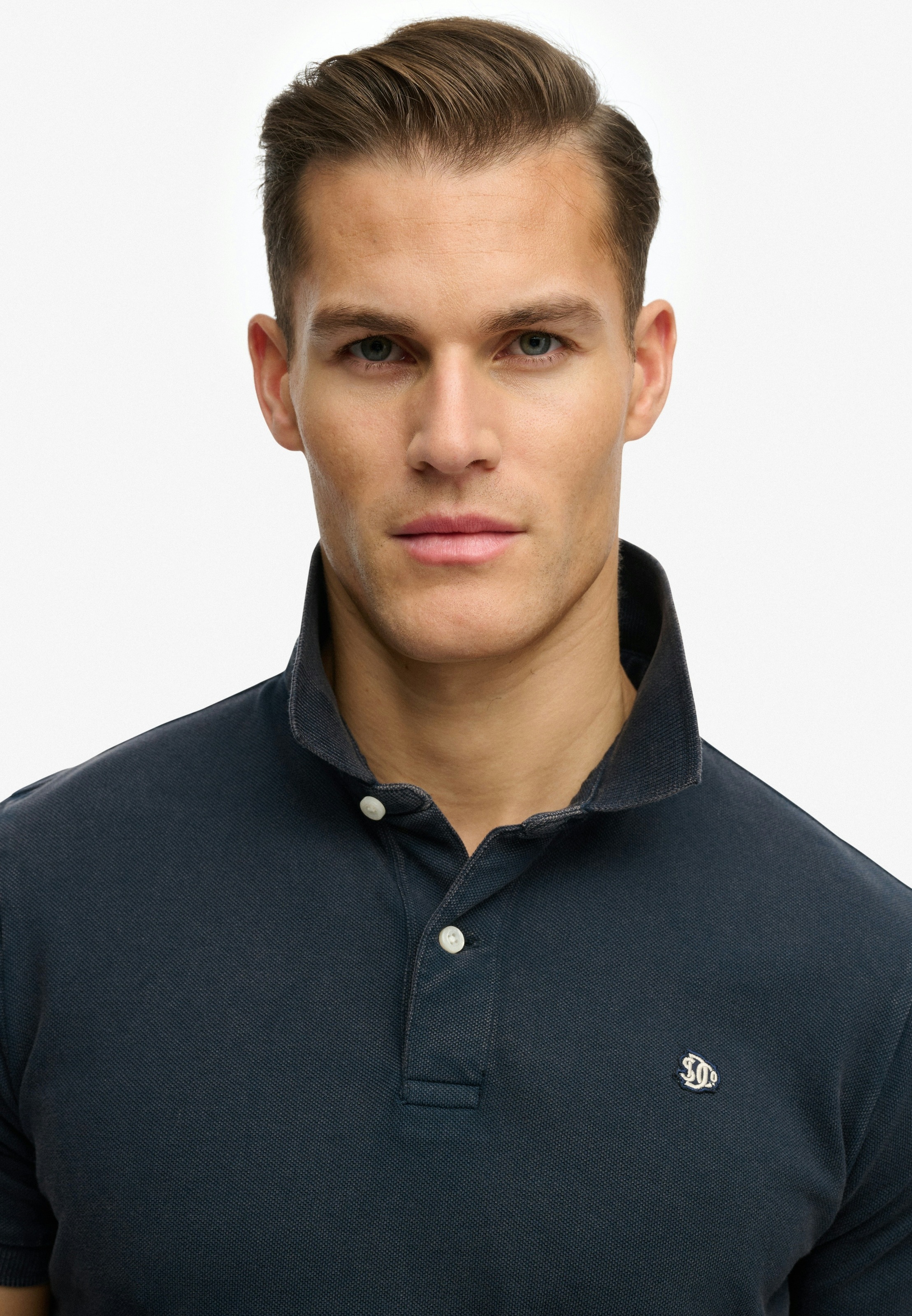 Superdry Vintage Destroy Polo Shirt Eclipse Navy Size L 3