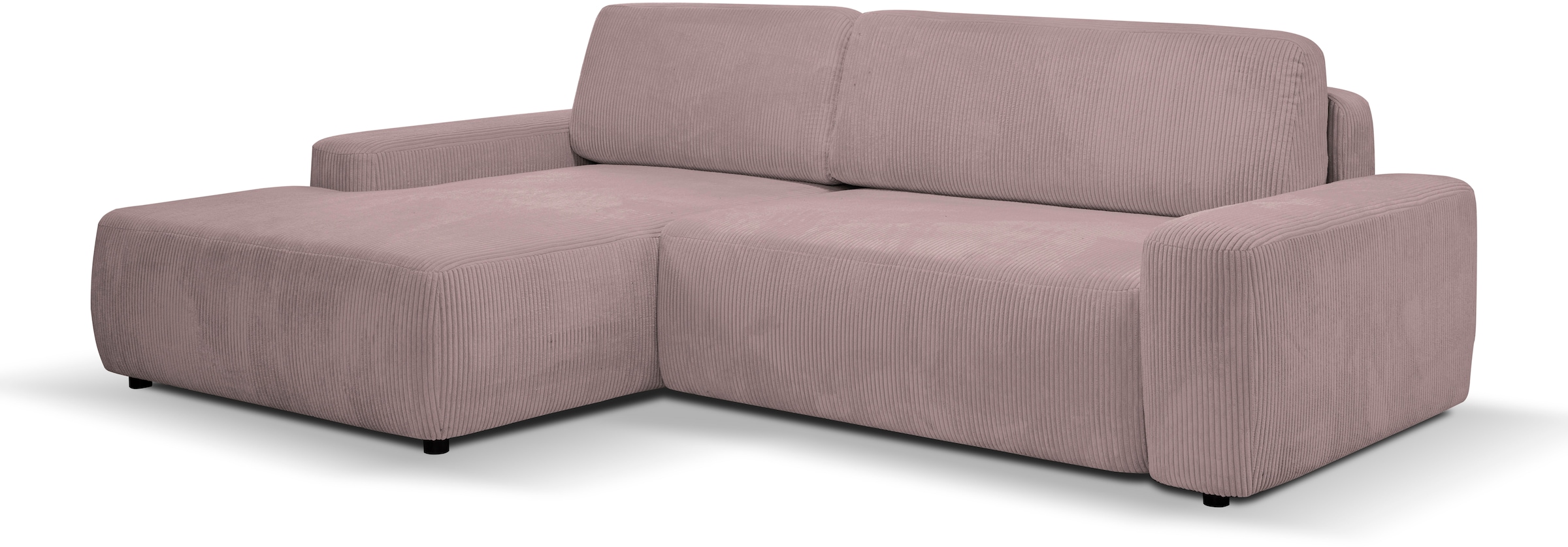 WERK2 Ecksofa "Bully L-Form", Curvy Trend Ecksofa mit Schlaffunktion in wei günstig online kaufen