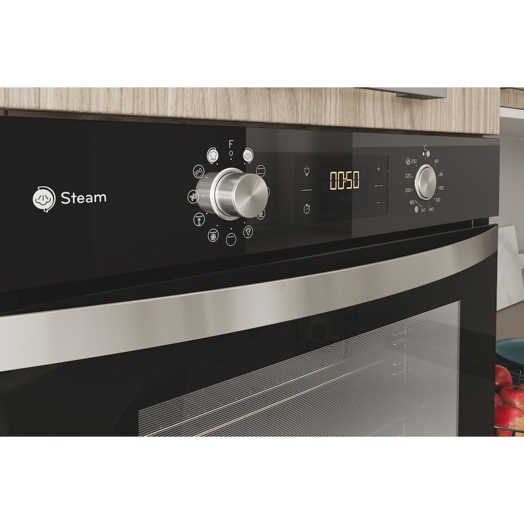 Privileg Backofen-Set »BAKO Turn&Go Steam 600«, PBWK3 JH8S BLG, mit Backauszug, Hydrolyse