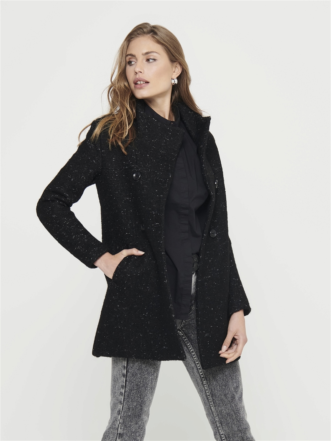 ONLY Langjacke "ONLNEWSOPHIA WOOL COAT OTW CC", mit Wolle günstig online kaufen