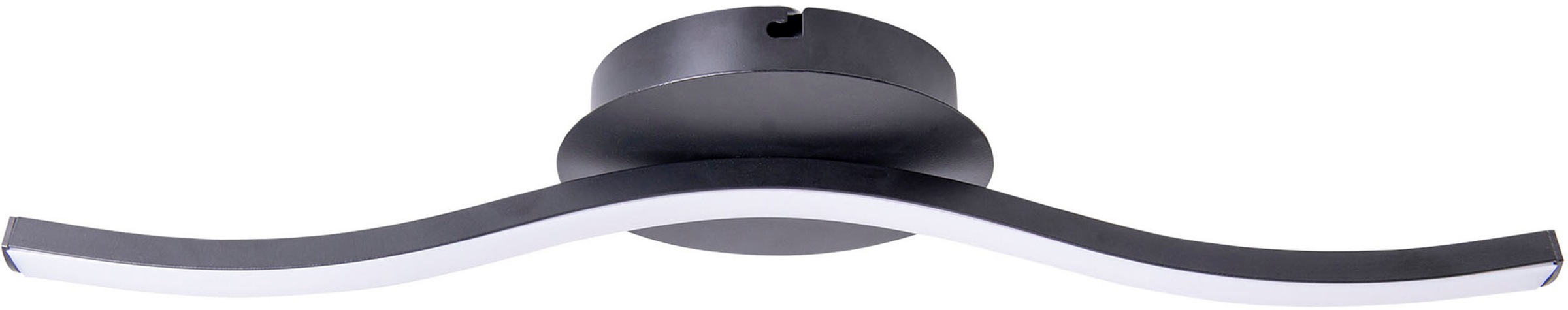näve LED Deckenleuchte »Onda«, 1 flammig, Leuchtmittel LED-Modul | LED fest integriert, Deckenlampe, Wandleuchte warmweiß, L: 45cm, 6W, schwarz-matt, IP20