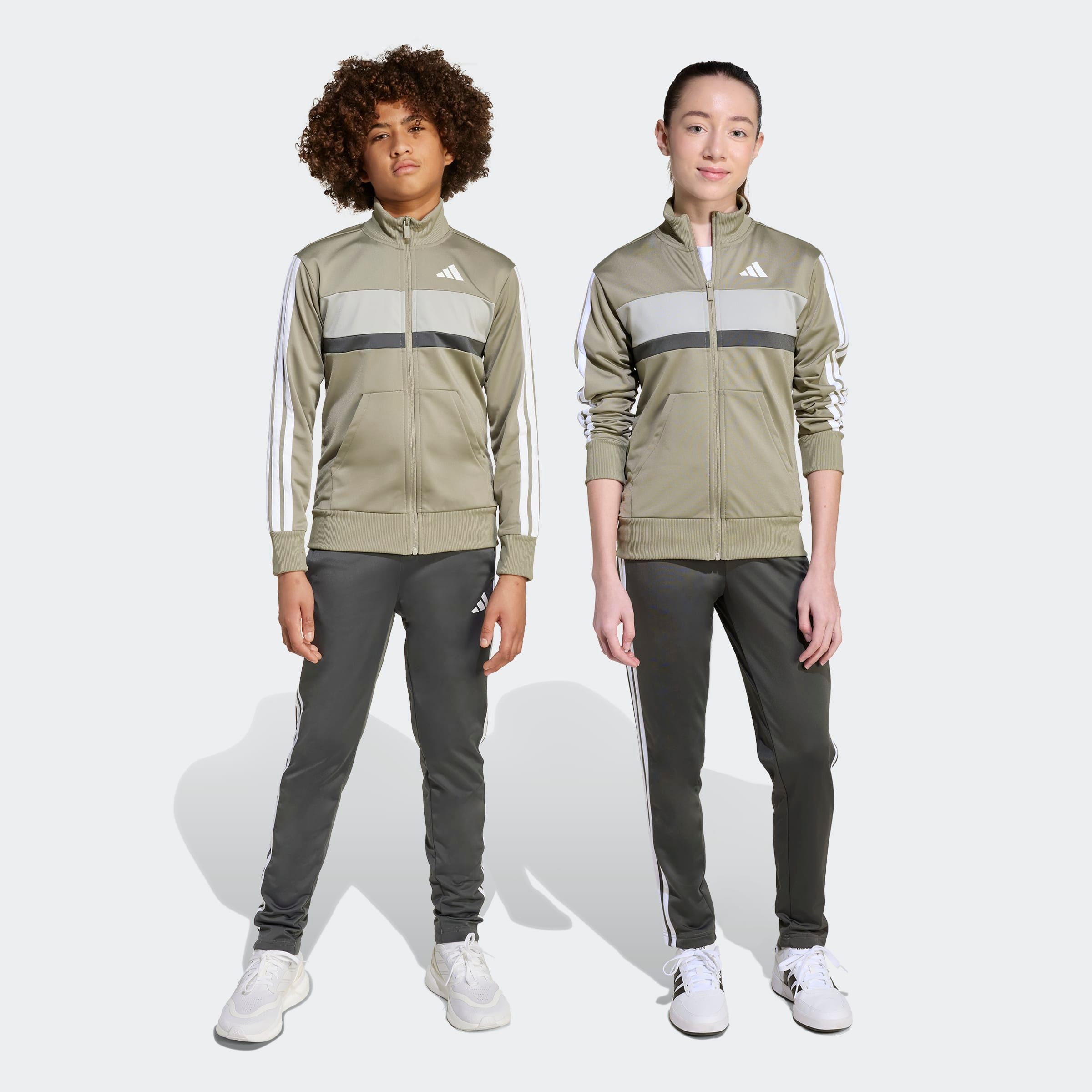 adidas Sportswear Trainingsanzug "SEASONAL ESSENTIALS TIBERIO 3-STREIFEN TRICOT KIDS" 2 Stk.