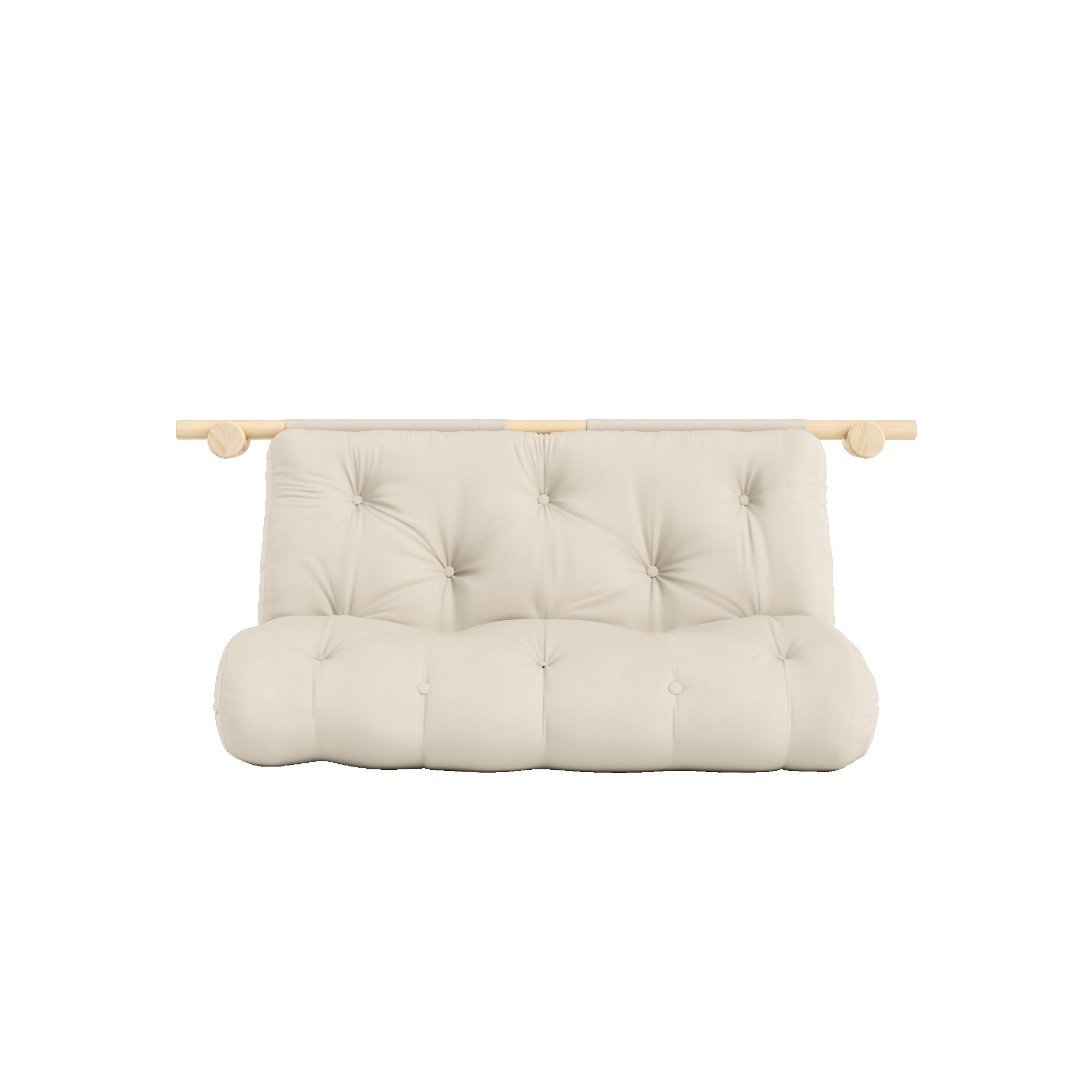 Karup Design Schlafsofa "Hooked Sofa Bed / Sleeper Chair – Sitz- oder Schlafplatz, platzsparend" Futonmatratze inkl. Halterungsset aus FSC-zertifiziertem Massivholz