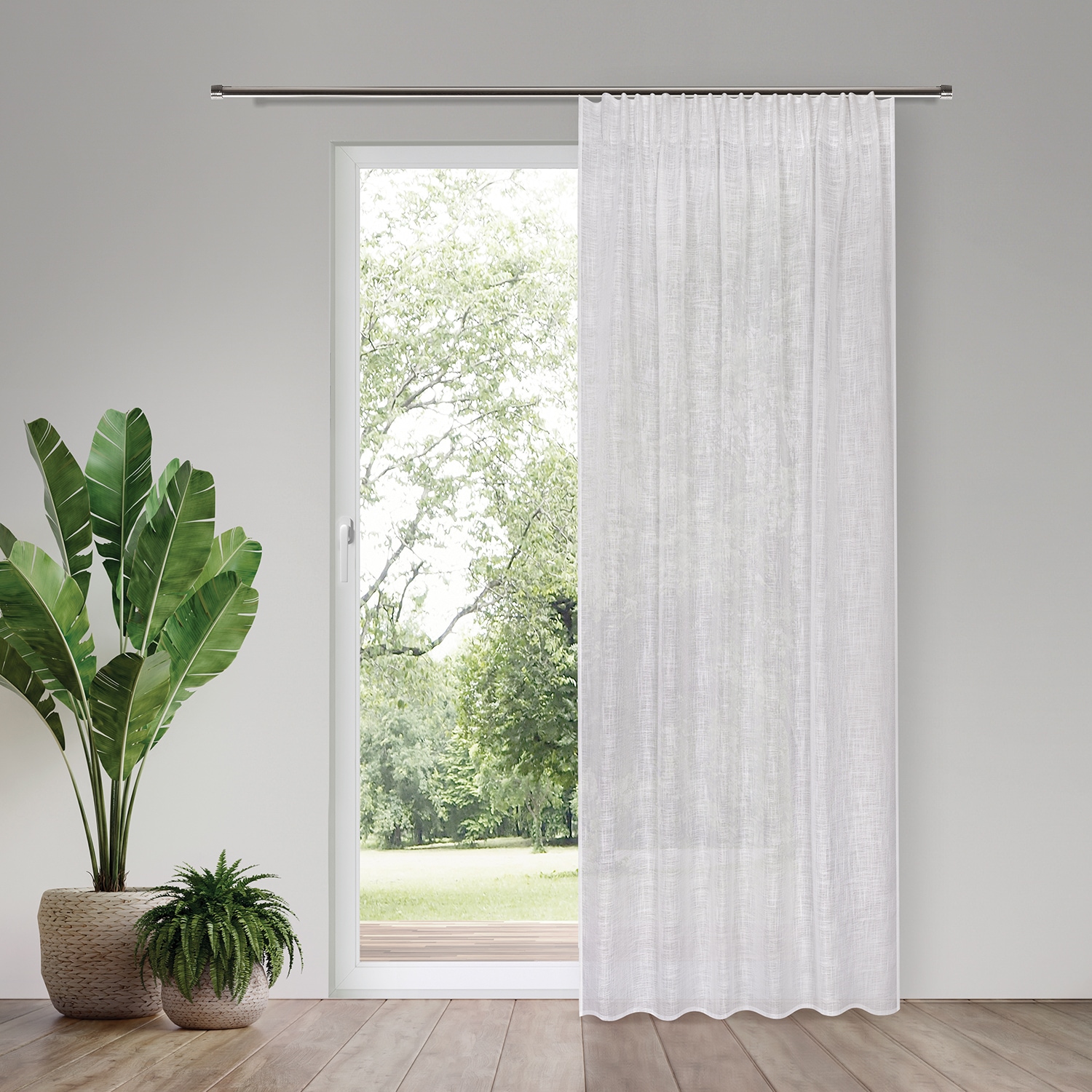 Home Living by Gerster Gardine "Iwana" verdeckte Schlaufen 1 Stk. tlg. SB-Schal "Iwana" mit Kombiband