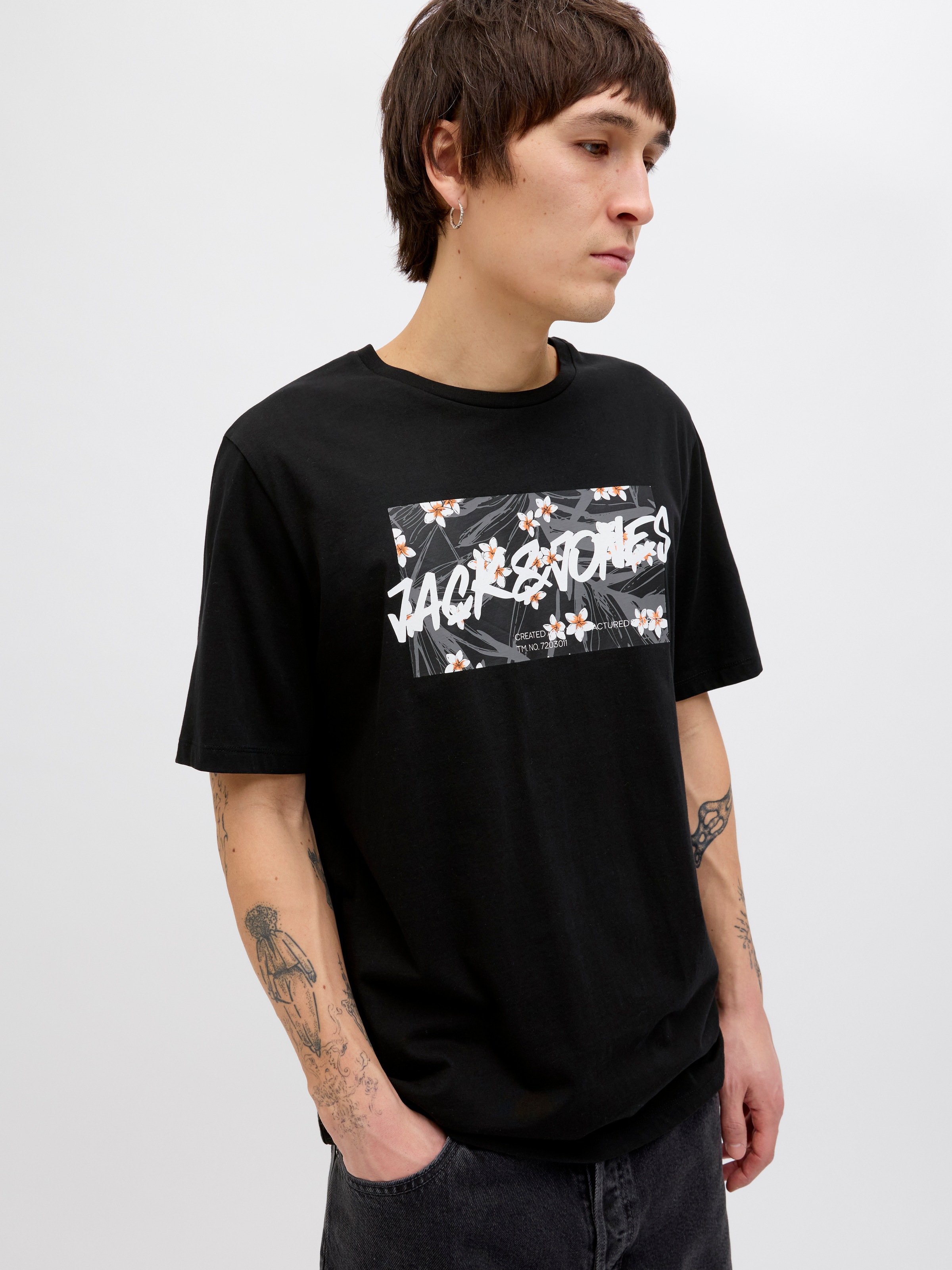 Jack & Jones Print-Shirt "JJHAWAII SHAPE TEE SS CREW NECK" günstig online kaufen