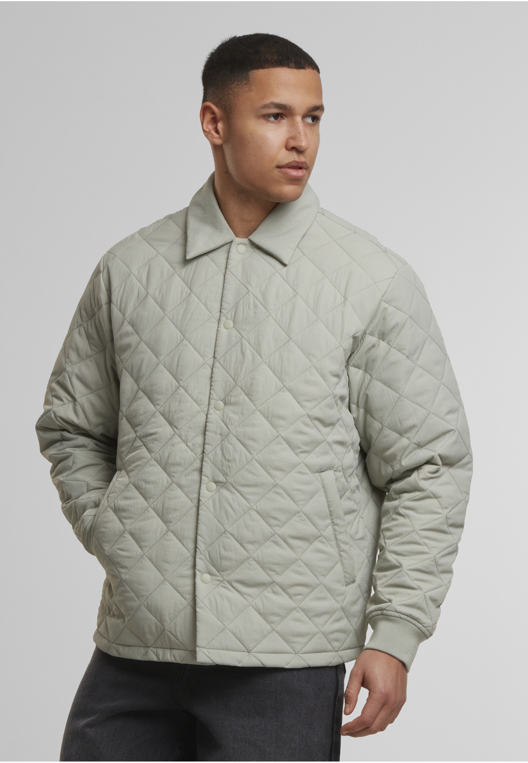 URBAN CLASSICS Allwetterjacke »Urban Classics Quilted Overshirt« 1 Stk. tlg. ohne Kapuze