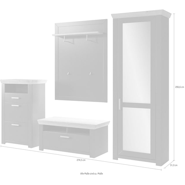 set one by Musterring Garderoben-Set »GA York Kombi 155«, (Set, 4 St.), mit  Garderobenpaneel kaufen | BAUR