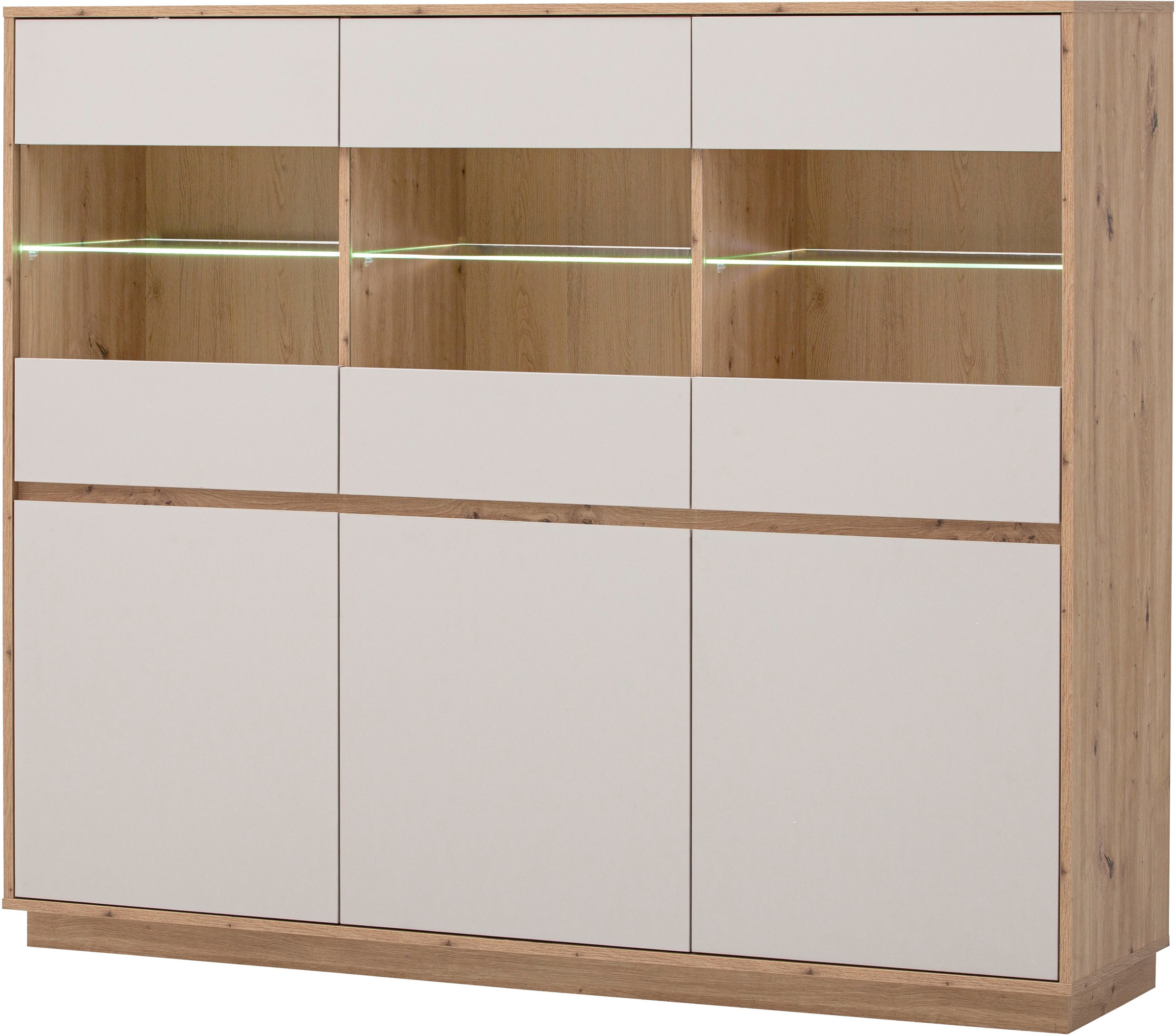 Home affaire Highboard "Sonora, moderner Schrank, Stauraumelement in Eiche günstig online kaufen