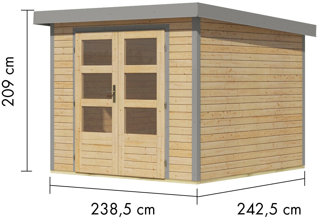 Karibu Gartenhaus »Jupiter 3,5 A«, in verschiedenen Farben