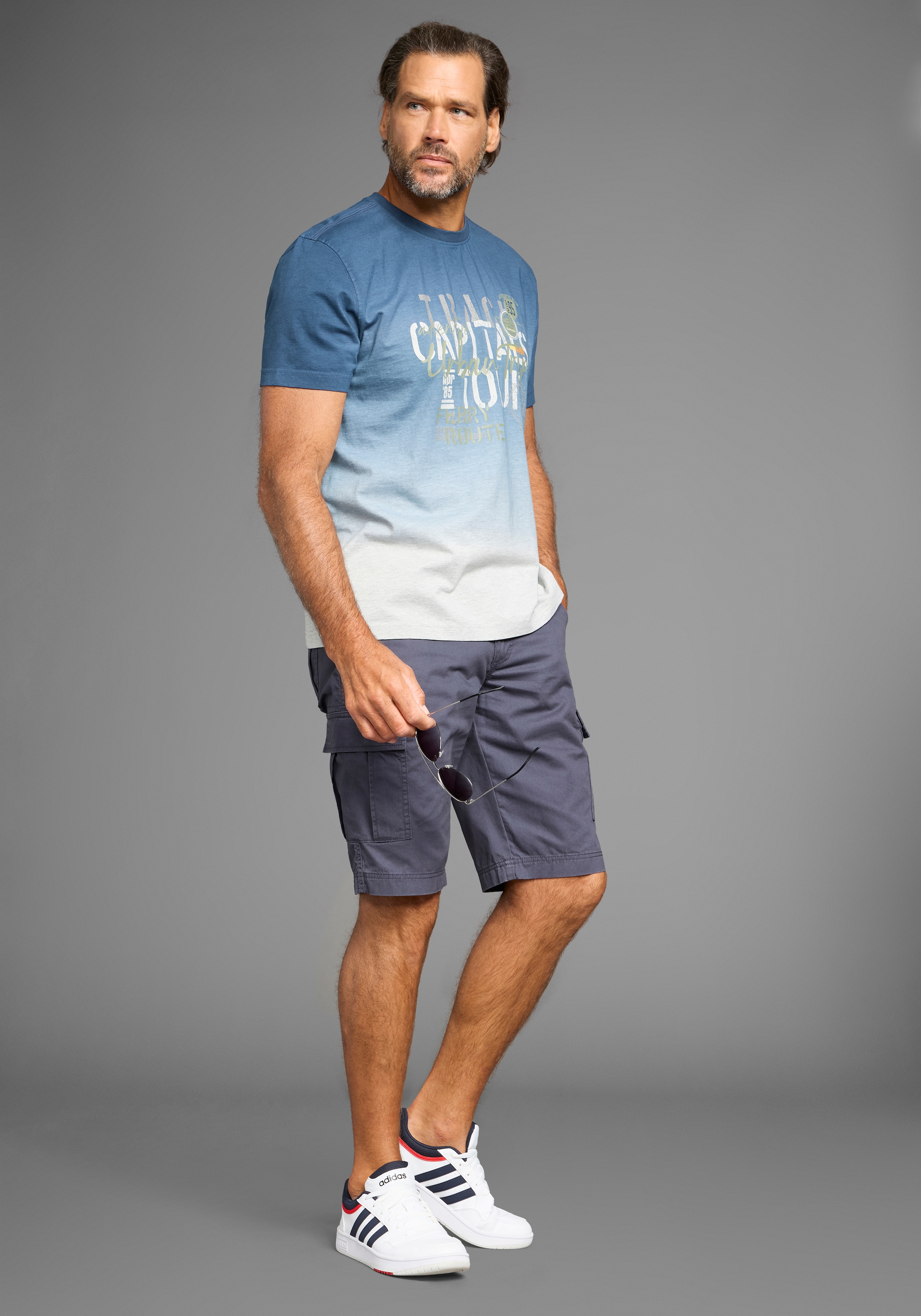 Man's World T-Shirt, Kurzarm, Regular Fit, bedrucktes Design, Rundhalsausschnitt