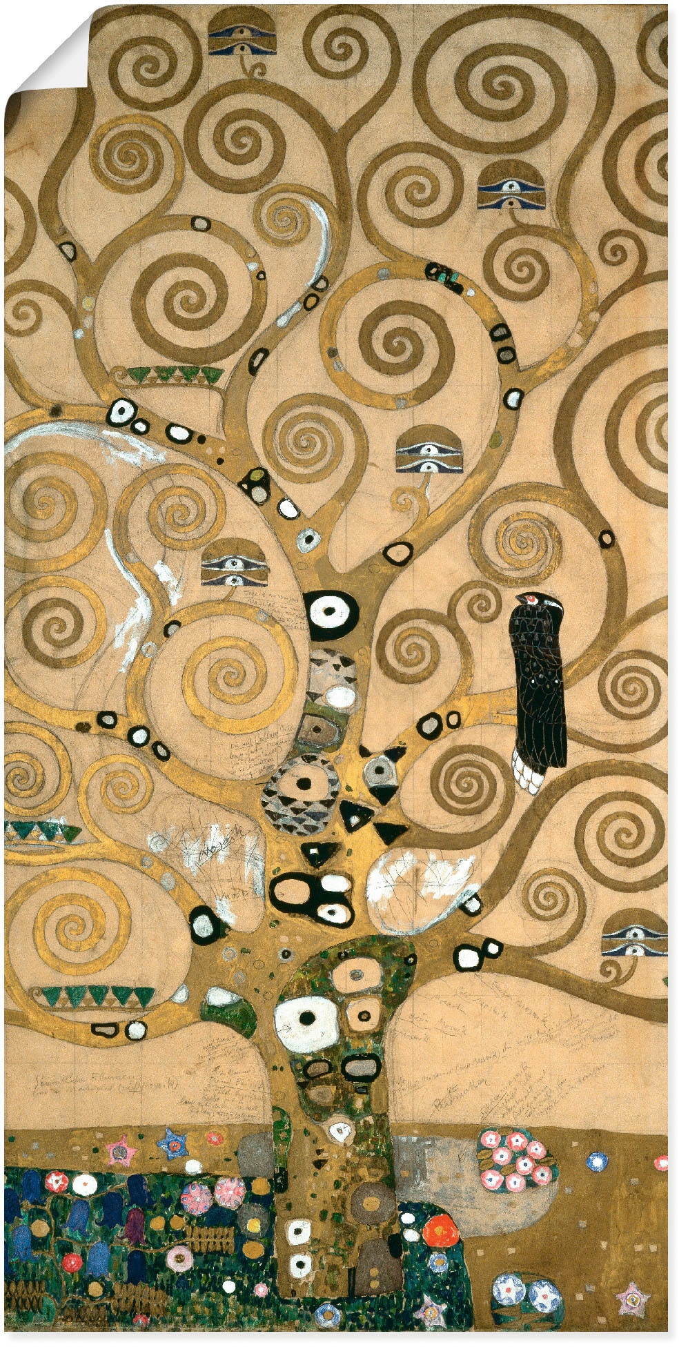 Artland Poster "Lebensbaum. Detail, Werkvorlage" Bäume 1 Stk. tlg. ohne Rahmen