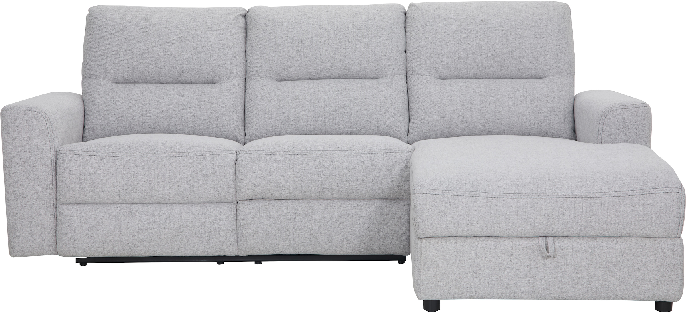 Home affaire Ecksofa »VENOIR, L-Form, 250 cm, manuelle u. elektrische Funktion (m. USB A/C)«, Stauraum unter der Recamiere, 2. Staufach, Federkern
