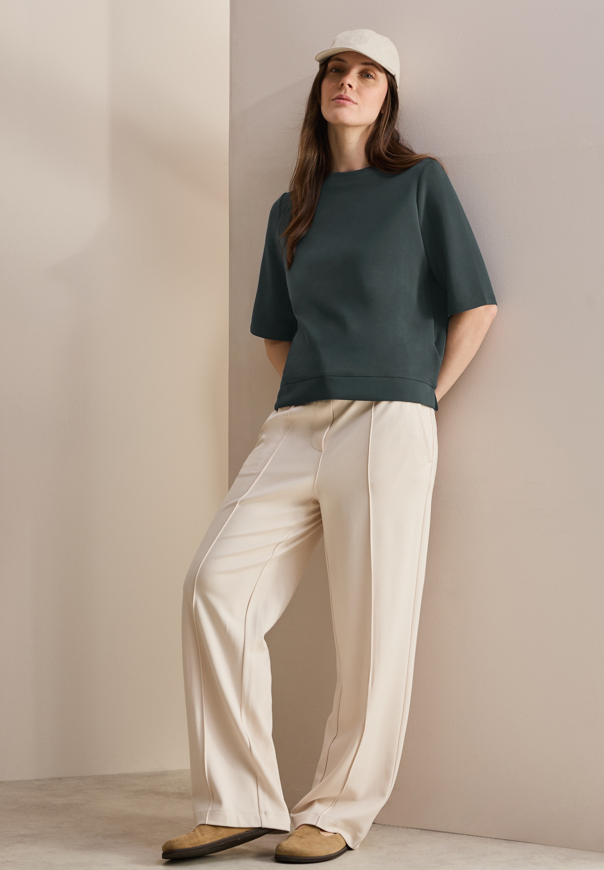 Thumbnail - Cecil Sweatshirt, kurzarm, mit U-Boot-Ausschnitt