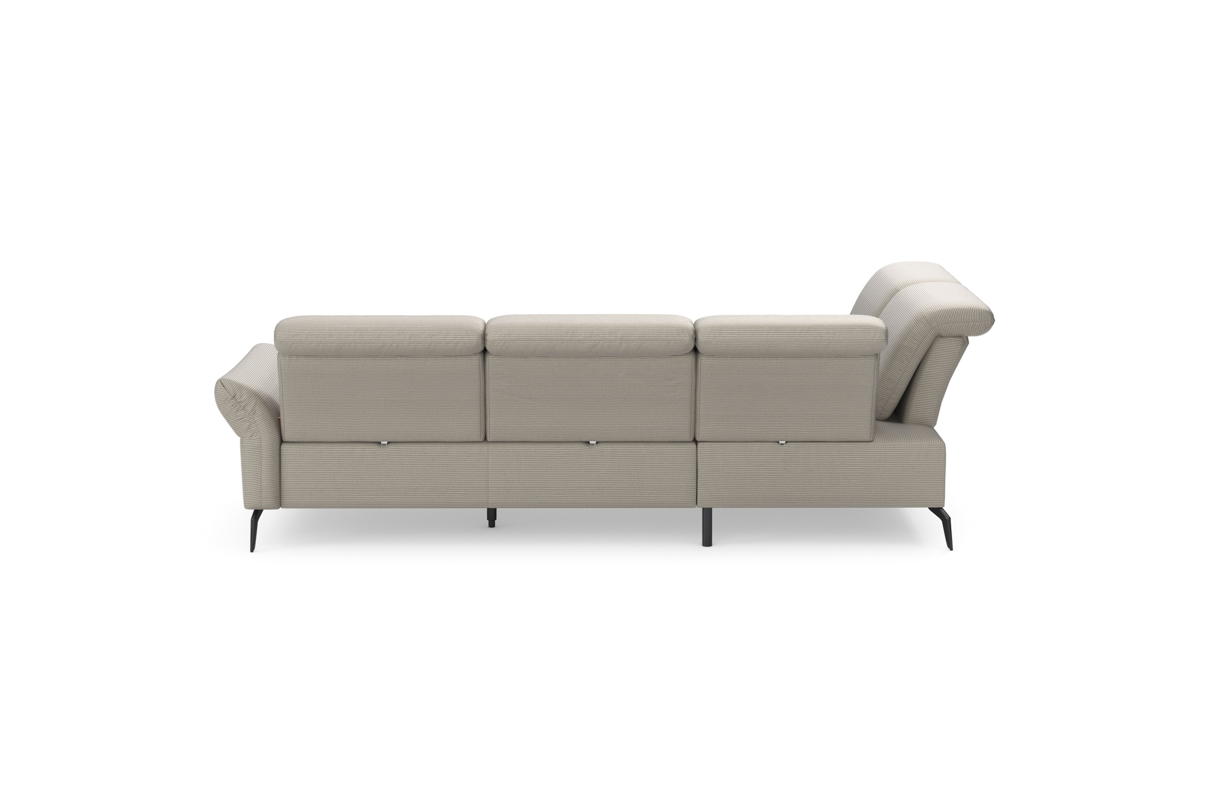 INOSIGN Ecksofa »Coco L-Form«, Sitztiefen-, Arm- und Kopfteilverstellung, Cord-Bezug, Fußhöhe 15 cm