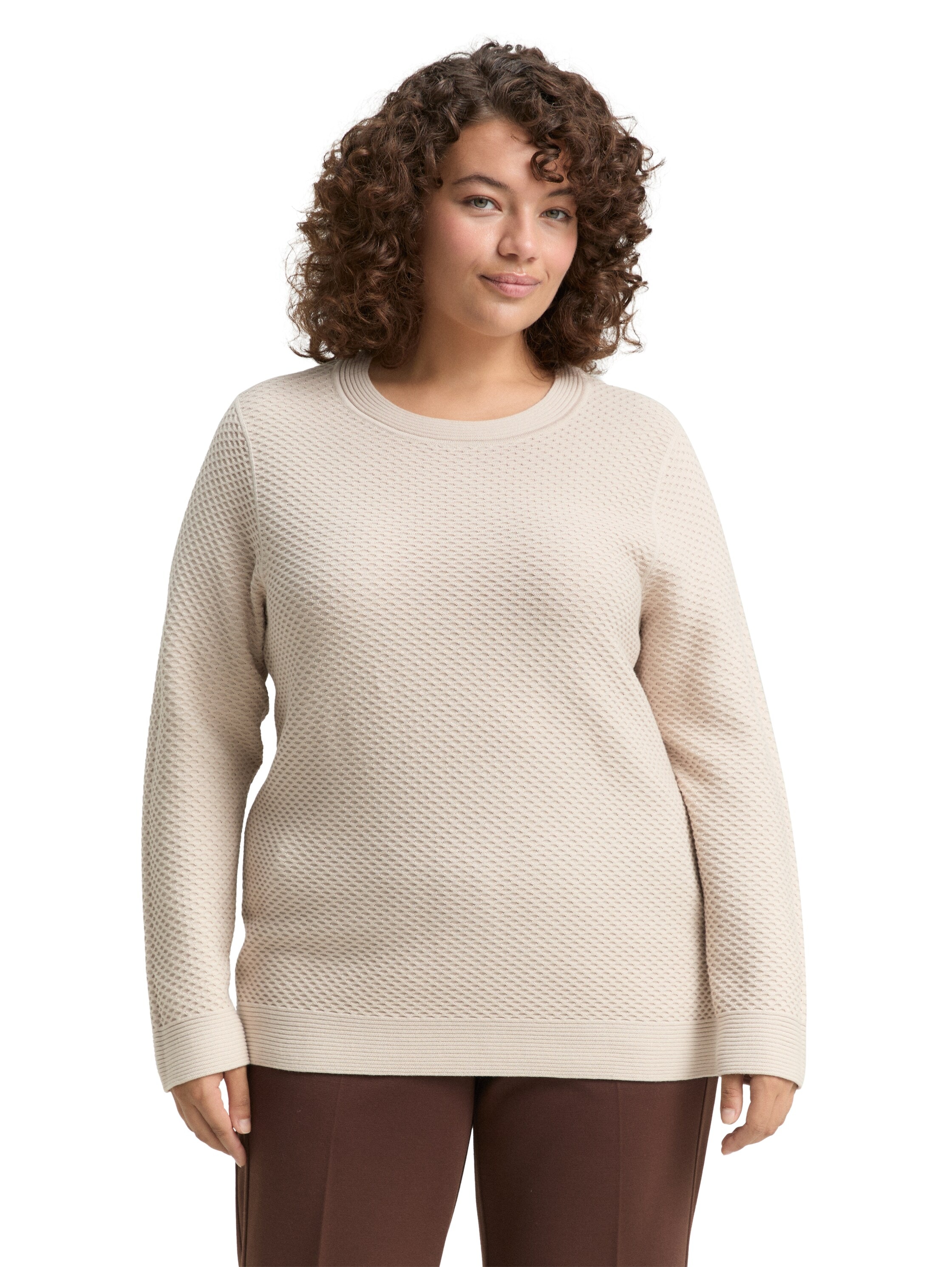 TOM TAILOR PLUS Strickpullover mit Struktur-Muster günstig online kaufen