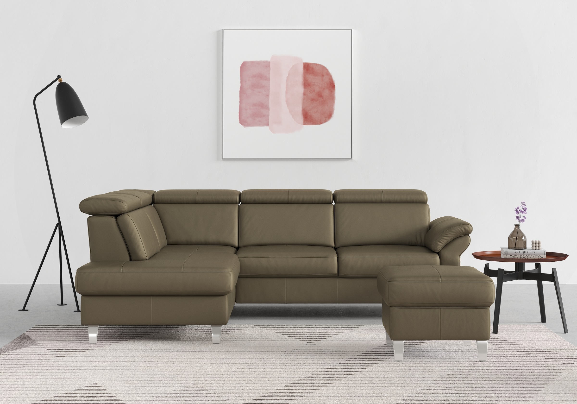 sit&more Ecksofa, inklusive Kopfteilverstellung, wahlweise mit Bettfunktion und Bettkasten